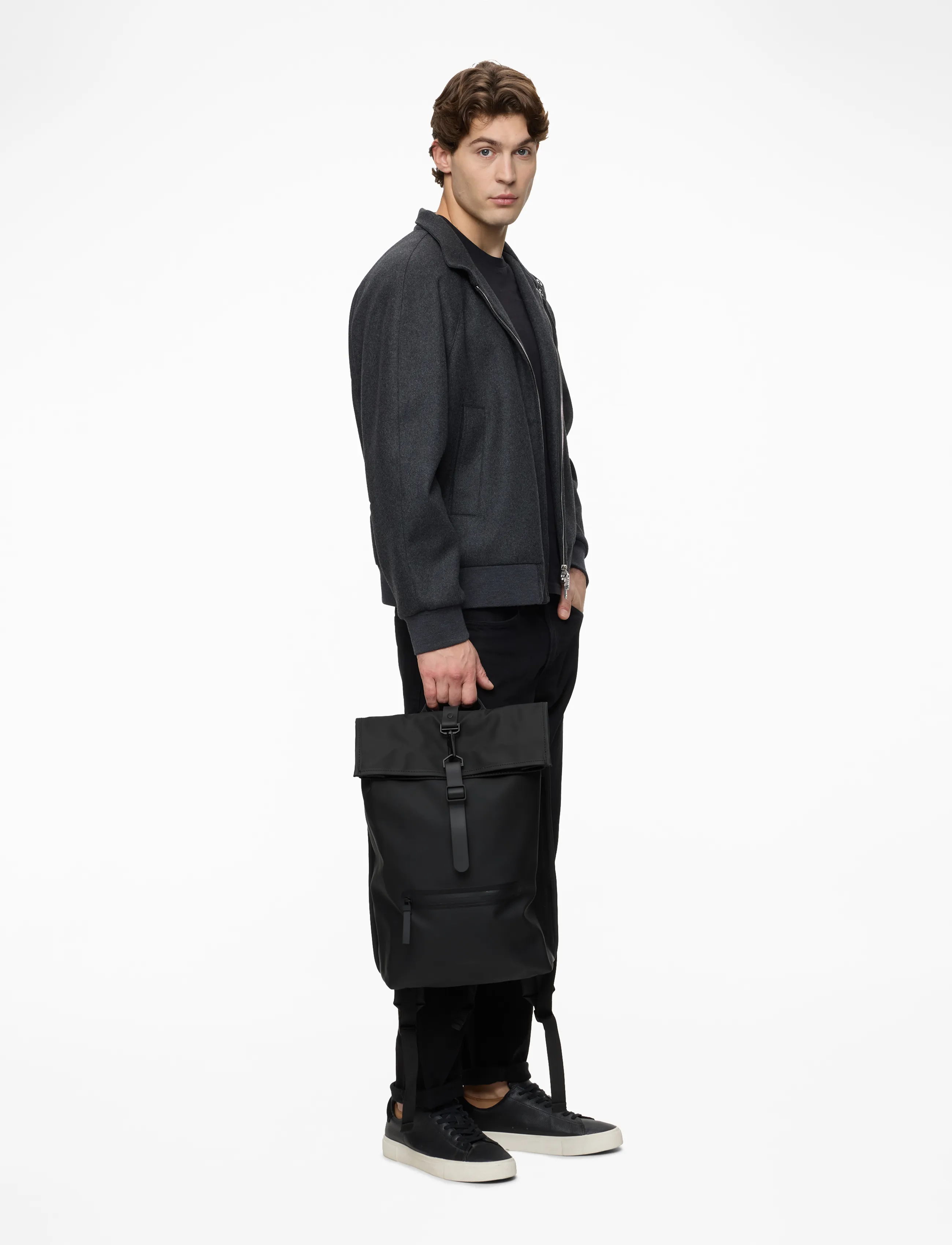Rains - Rolltop Rucksack W3 - rolltop-rygsække - 01 black - 3
