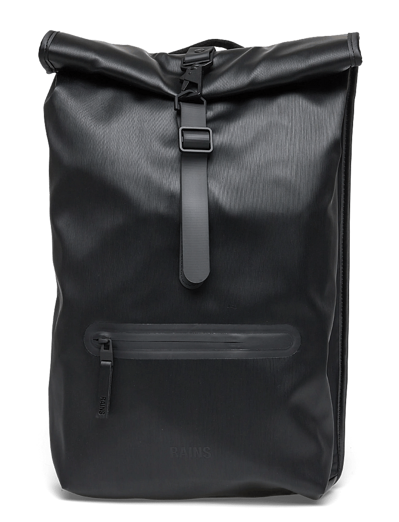 Rains - Rolltop Rucksack W3 - sacs à dos à roulettes - black grain - 0
