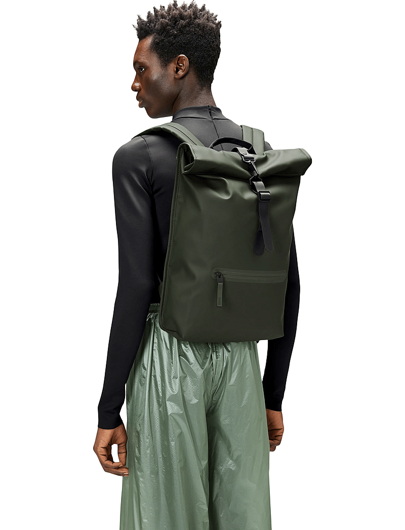 Rains - Rolltop Rucksack W3 - vattentäta väskor - green - 0
