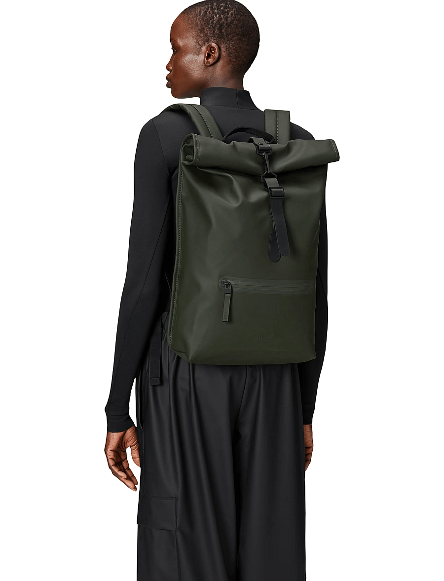 Rains - Rolltop Rucksack W3 - rolltop-rugzakken - green - 5