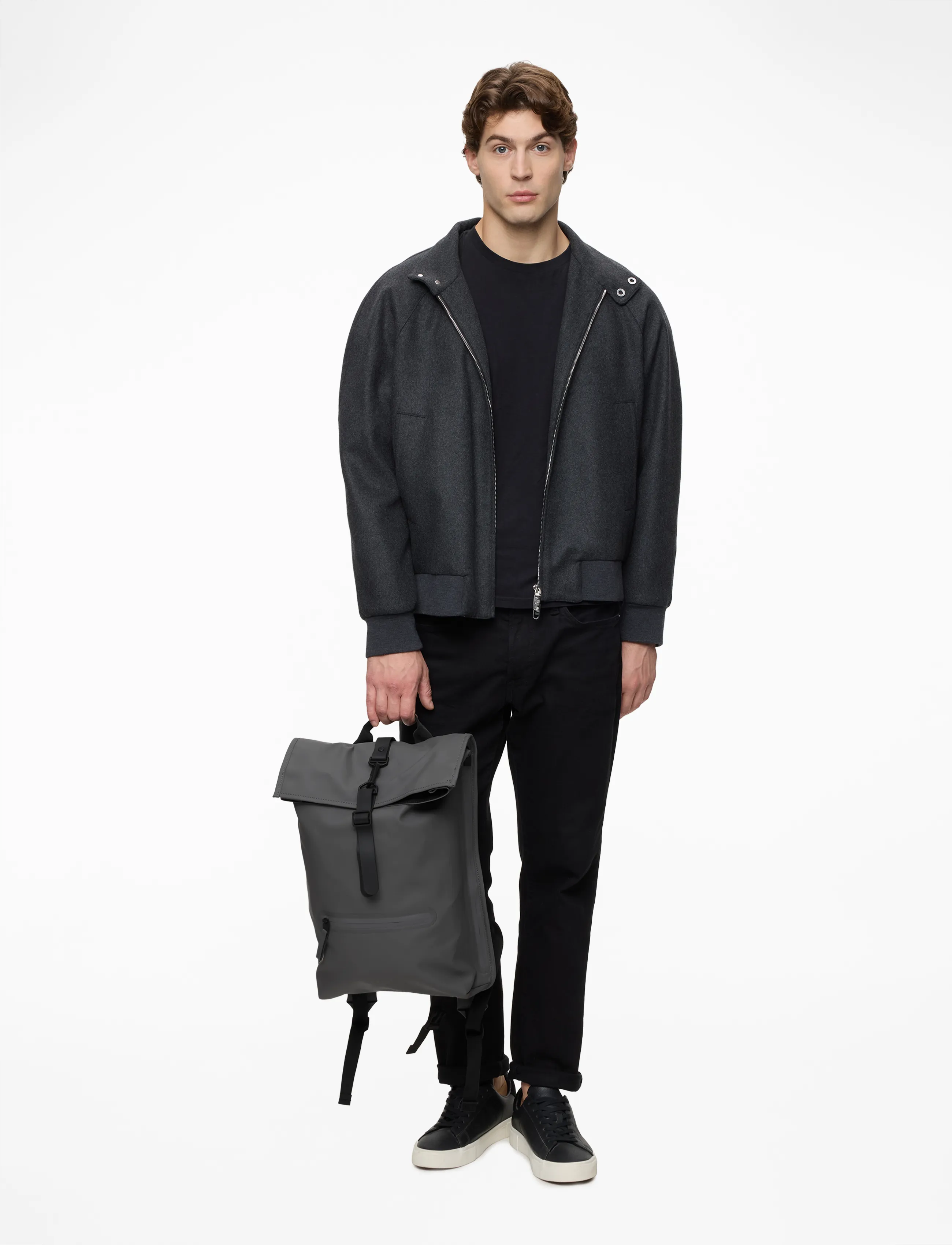 Rains - Rolltop Rucksack W3 - rolltop backpacks - grey - 2