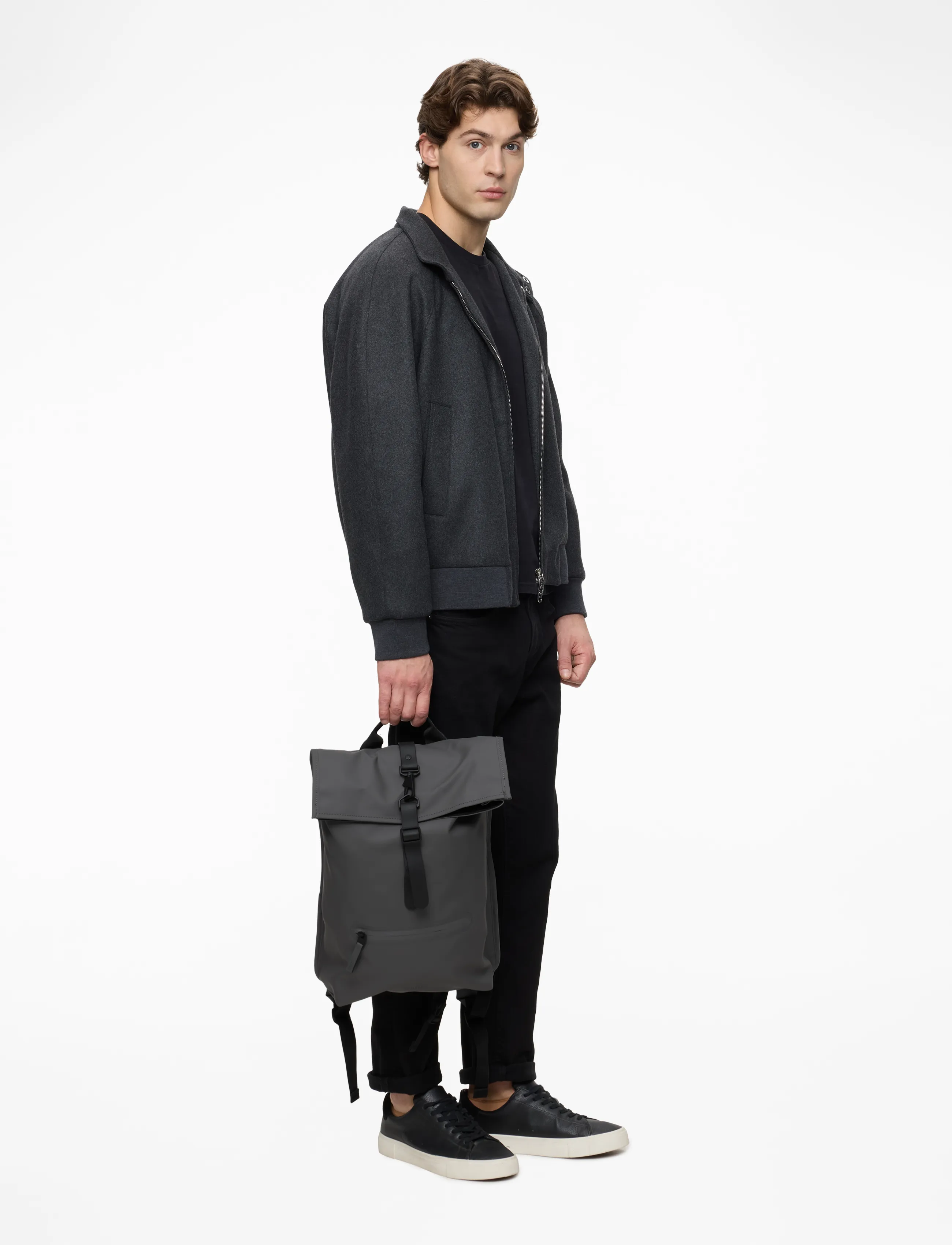Rains - Rolltop Rucksack W3 - rolltop backpacks - grey - 3