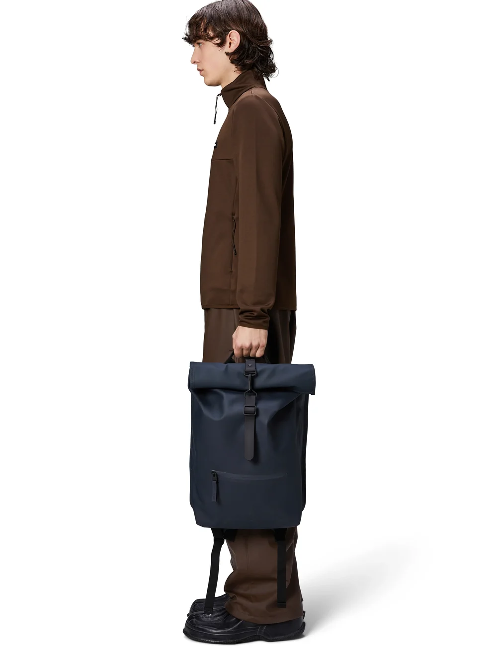 Rains - Rolltop Rucksack W3 - vattentäta väskor - navy - 0