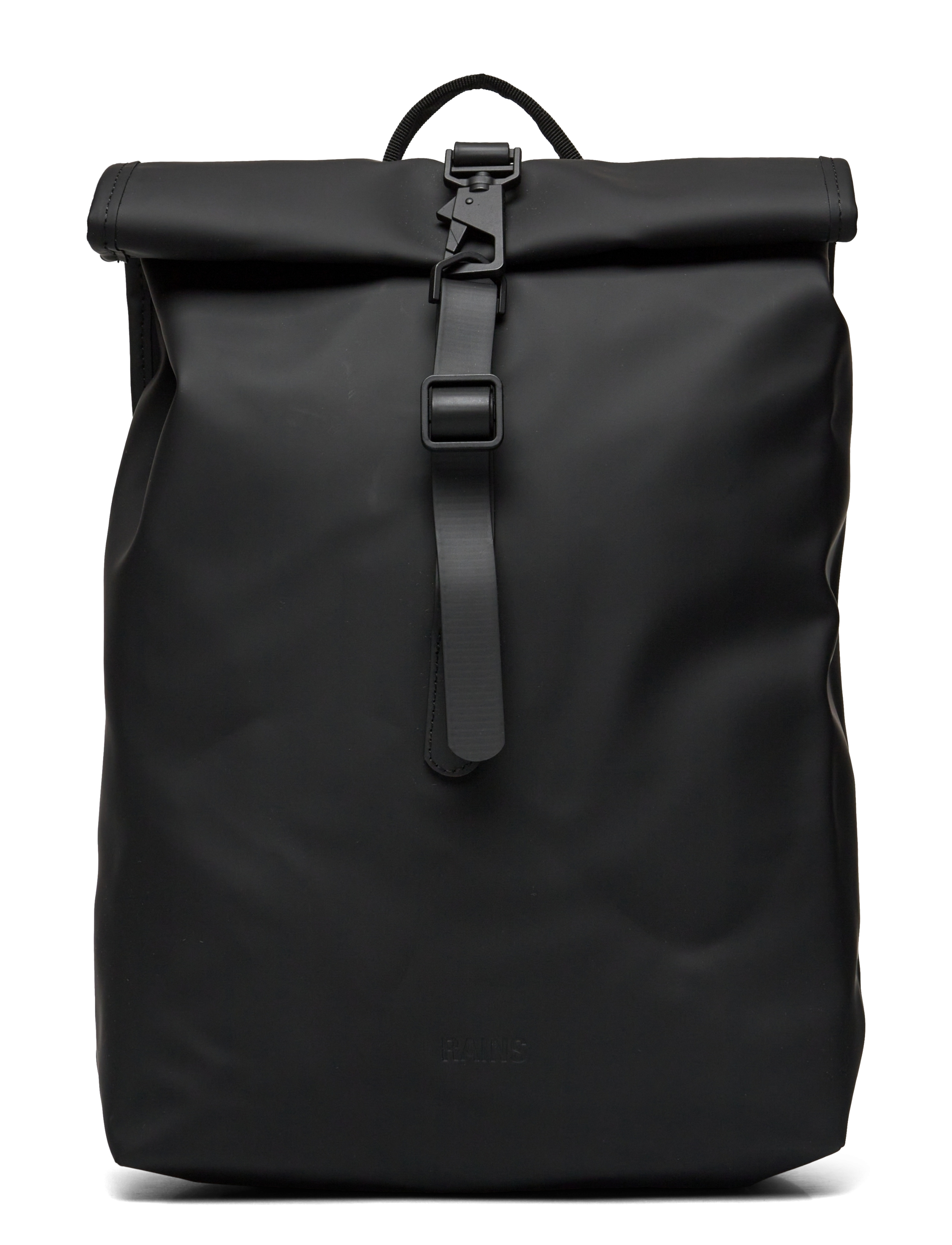 RAINS Rolltop Rucksack Mini W3 Schwarz - One Size - Damen