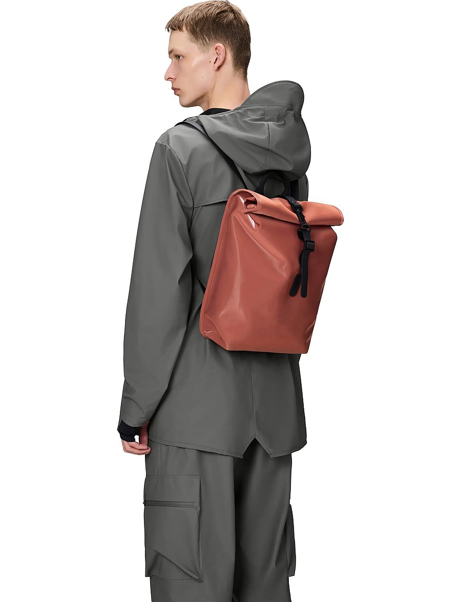 Rains - Rolltop Rucksack Mini W3 - rucksäcke mit rollverschluss - honor - 5