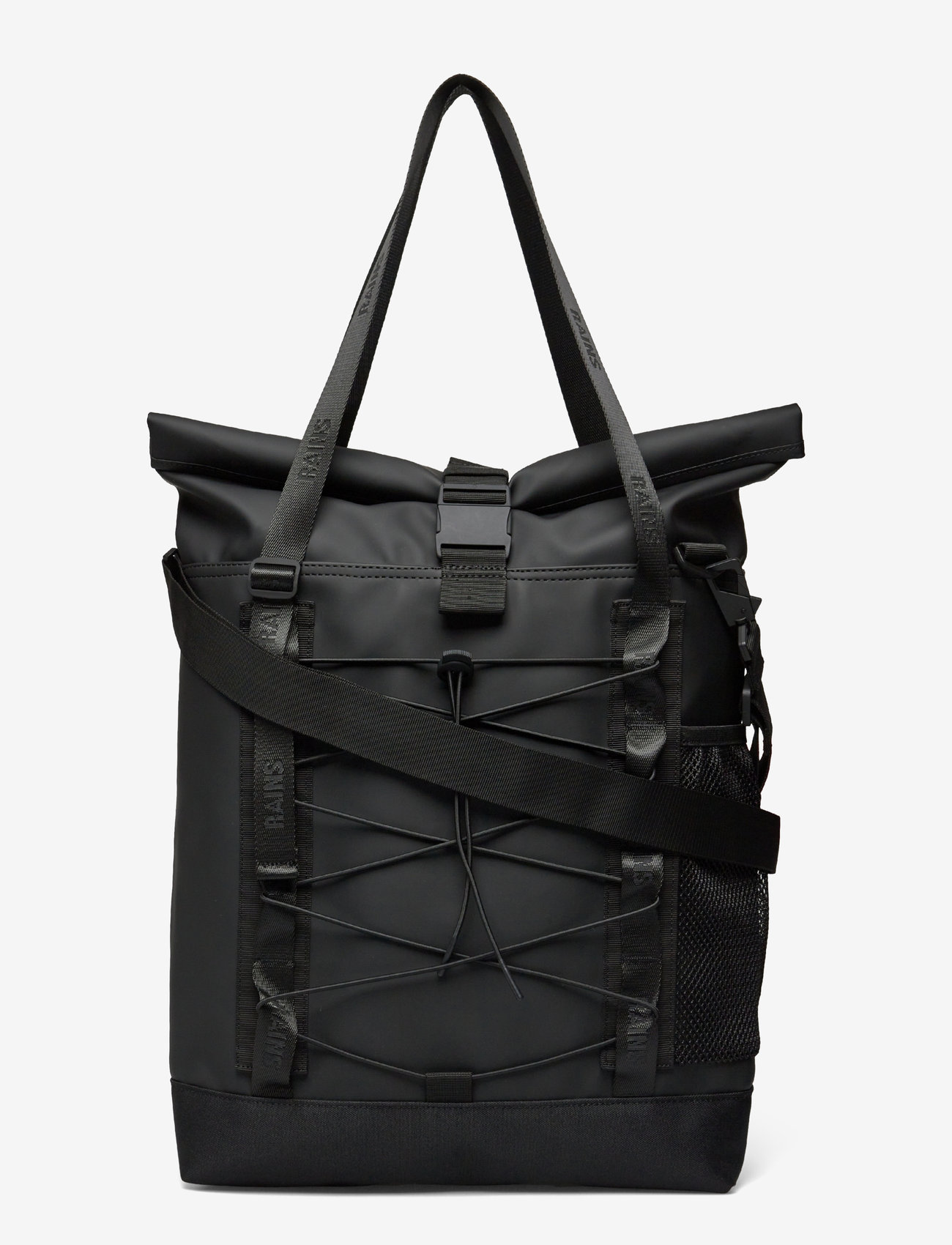Rains - Trail Rolltop Tote Bag W3 - vandtætte tasker - black - 0