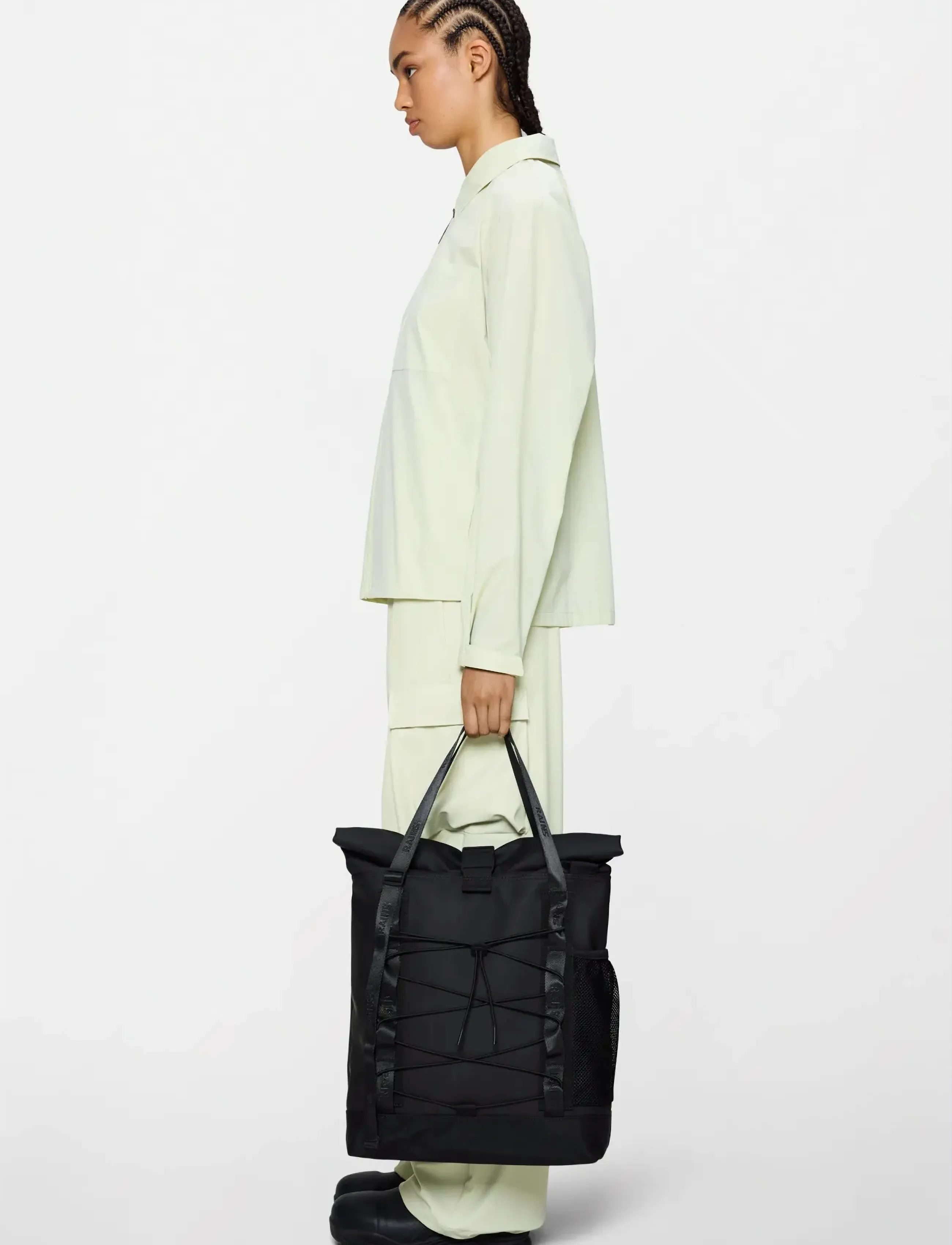 Rains Trail Rolltop Tote Bag W3, One Size, Black, Designere > Skuldertasker, Herre