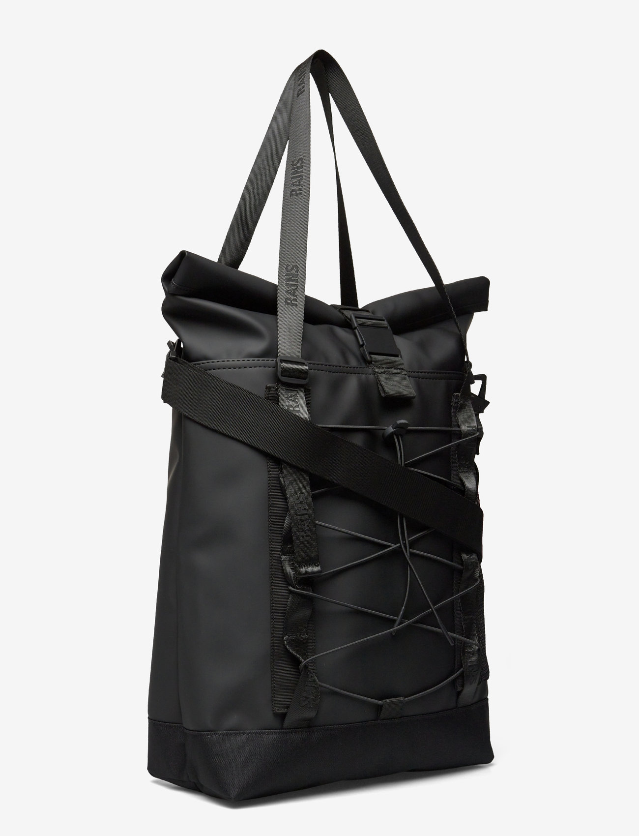 Rains - Trail Rolltop Tote Bag W3 - vandtætte tasker - black - 2