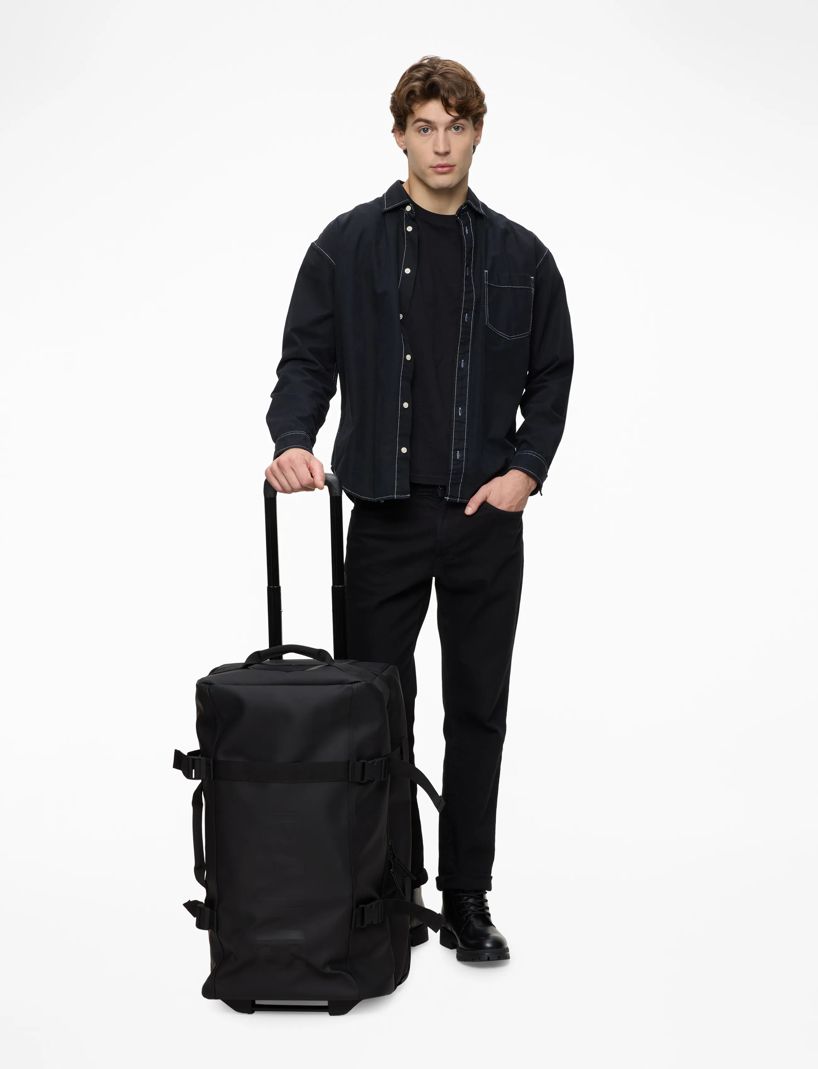 Rains - Texel Checkin Bag W3 - vanntette bager - black - 2
