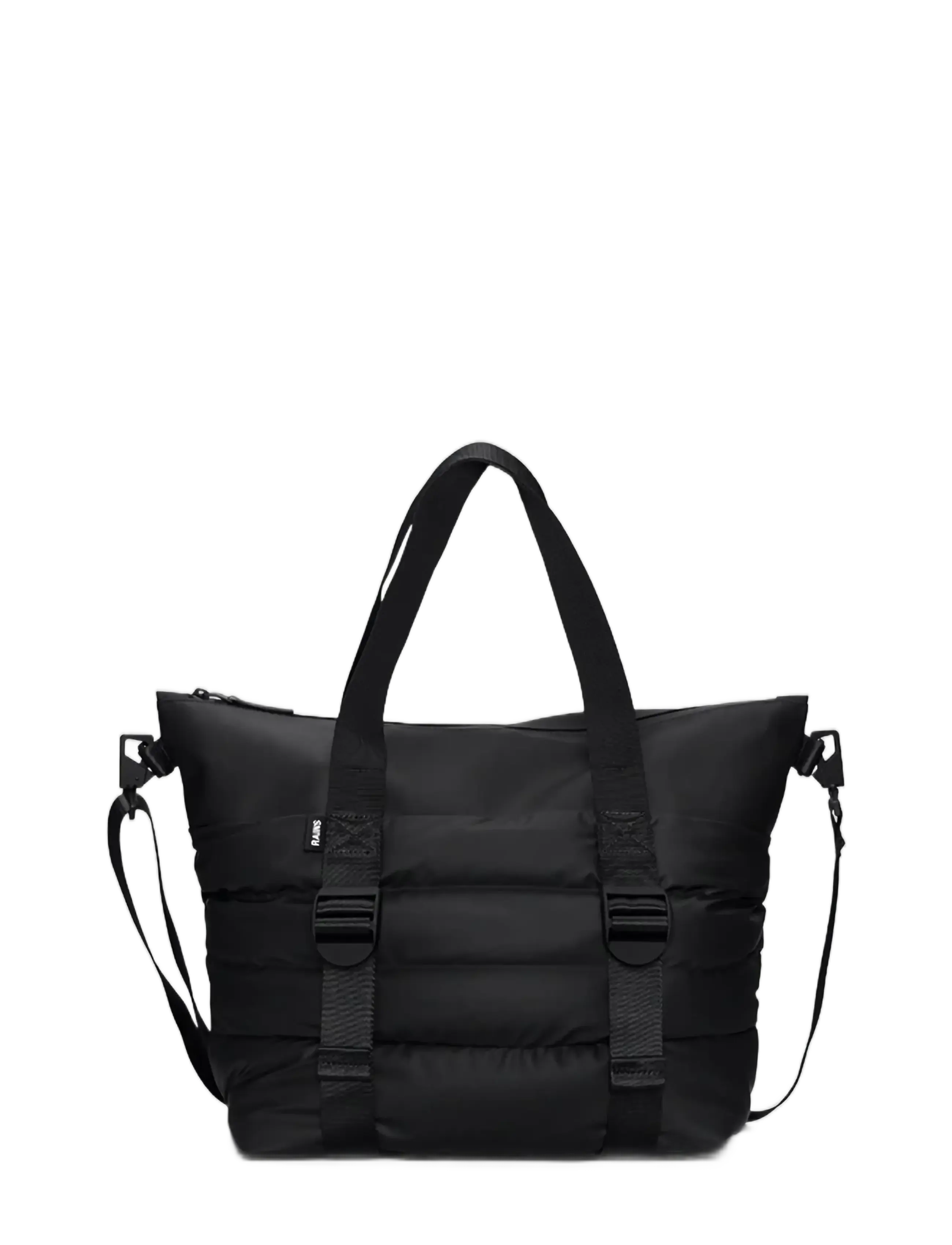 Rains Puffer Mix Tote Bag Mini W3 - Shoppers - BLACK / black