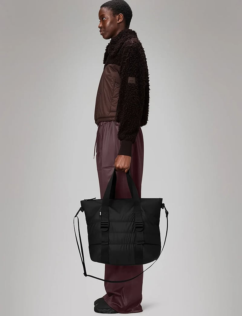Rains - Puffer Mix Tote Bag Mini W3 - vattentäta väskor - black - 0