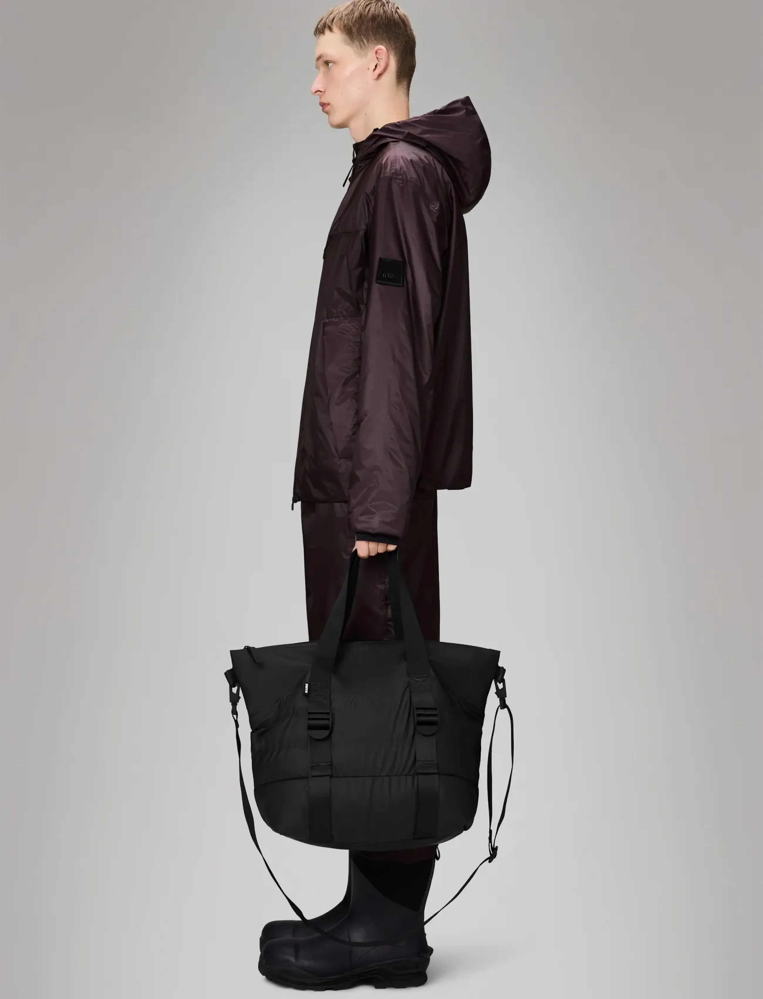 Rains - Puffer Mix Tote Bag Mini W3 - verslaðu eftir tilefni - black - 4