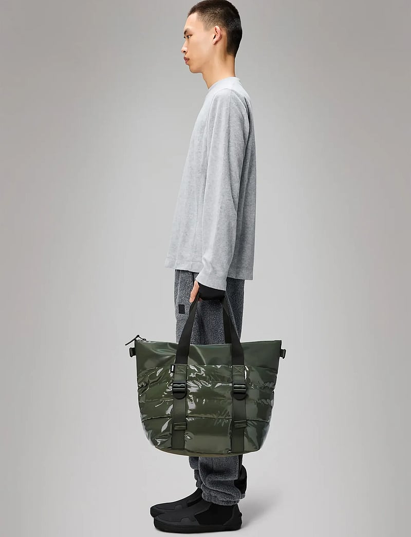 Rains - Puffer Mix Tote Bag Mini W3 - waterdichte tassen - swamp - 0