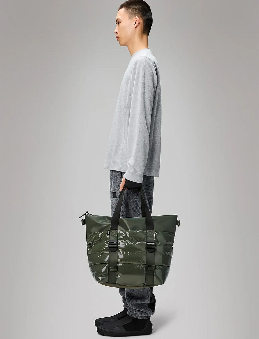 Rains - Puffer Mix Tote Bag Mini W3 - verslaðu eftir tilefni - swamp - 0