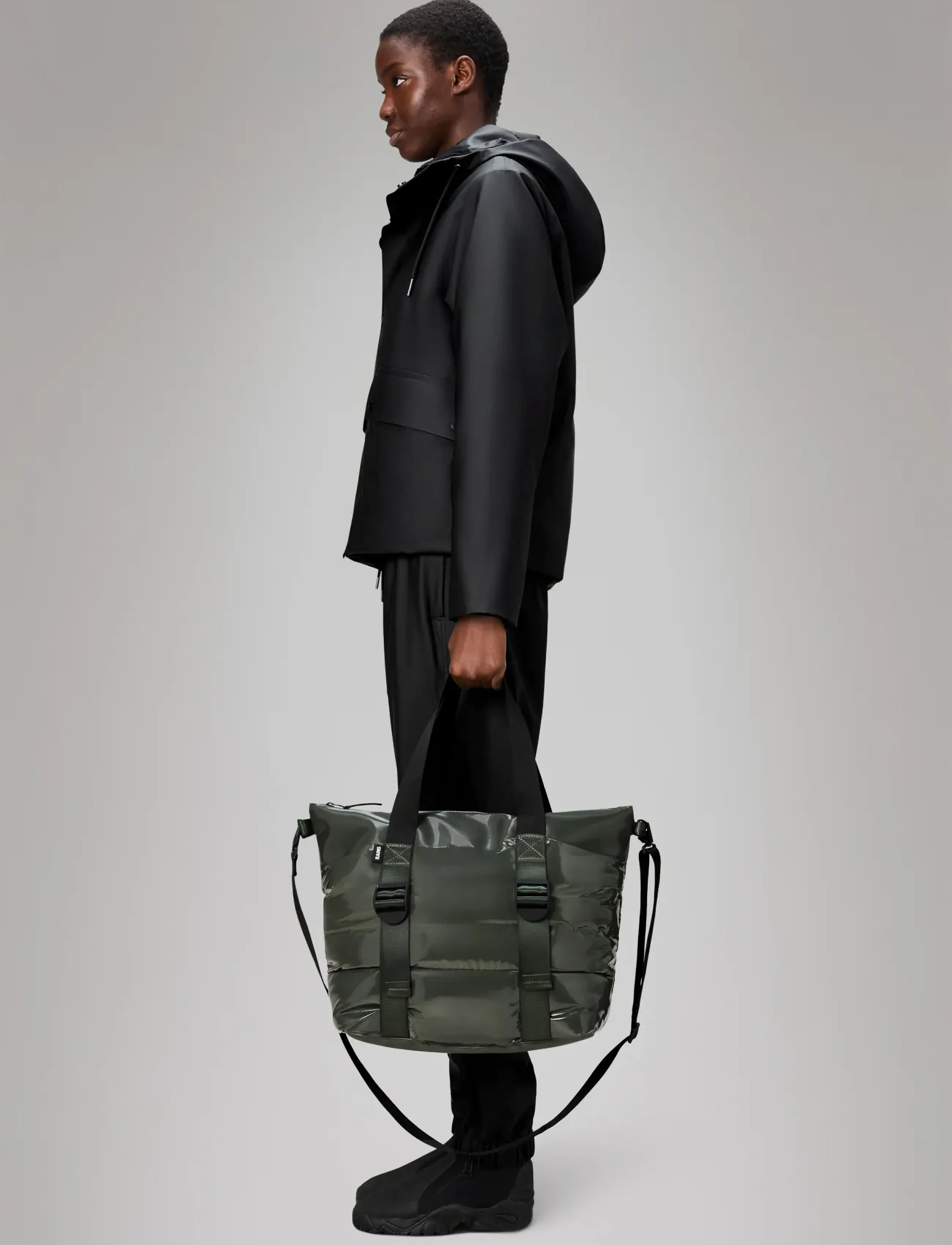 Rains - Puffer Mix Tote Bag Mini W3 - verslaðu eftir tilefni - swamp - 4