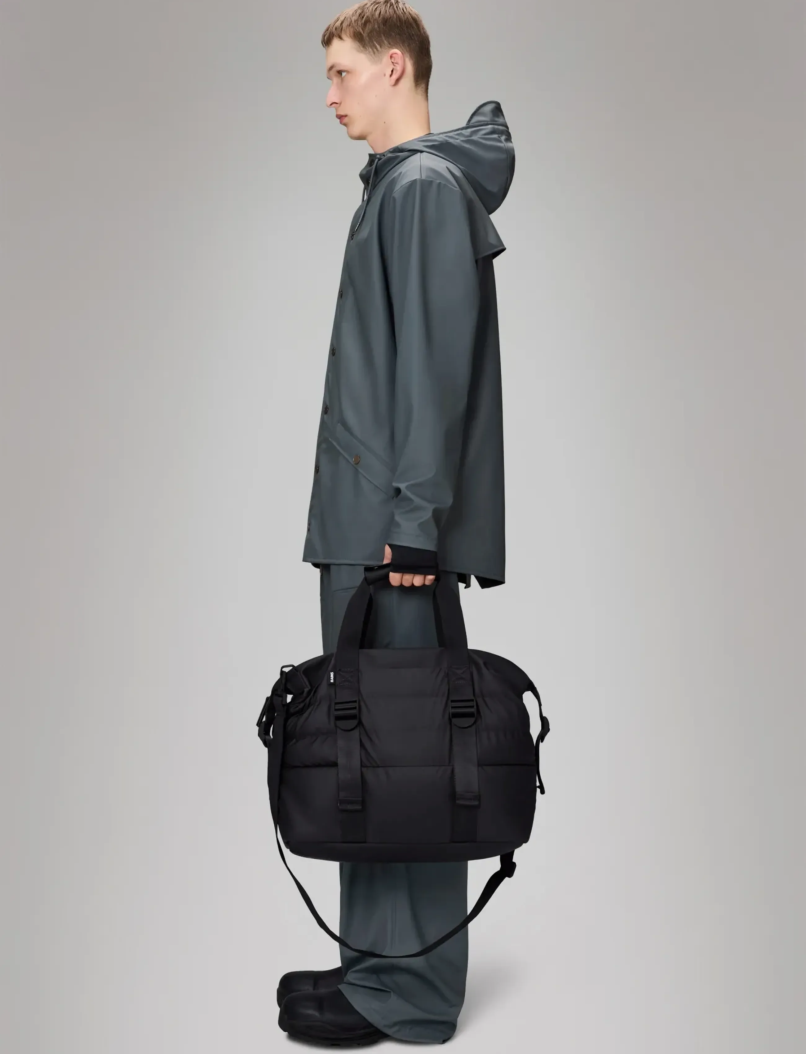 Rains - Puffer Mix Weekend Bag Small W3 - waterdichte tassen - black - 4