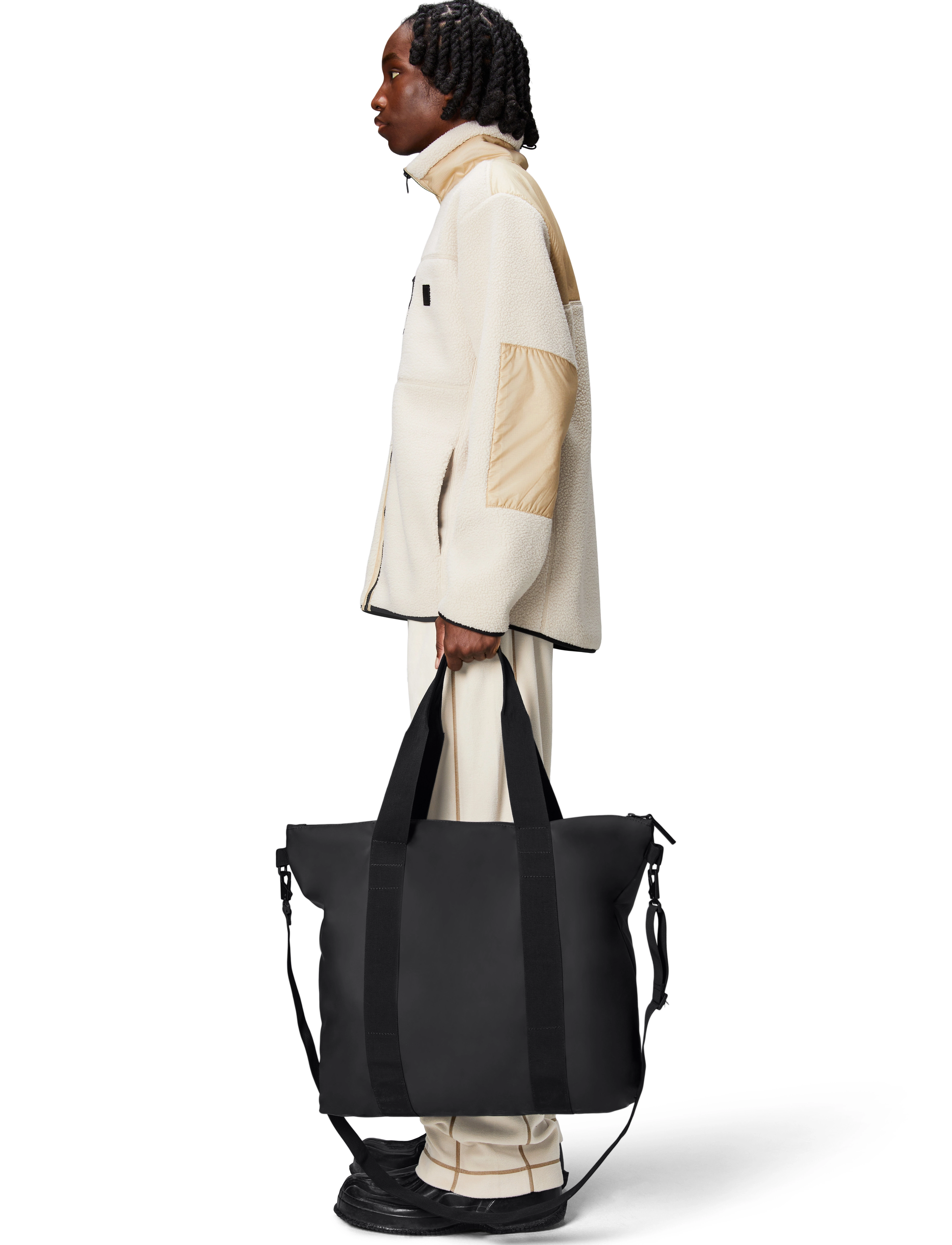 Rains Tote Bag W3, One Size, Bags, Schwarz - Shoulder Männerswear