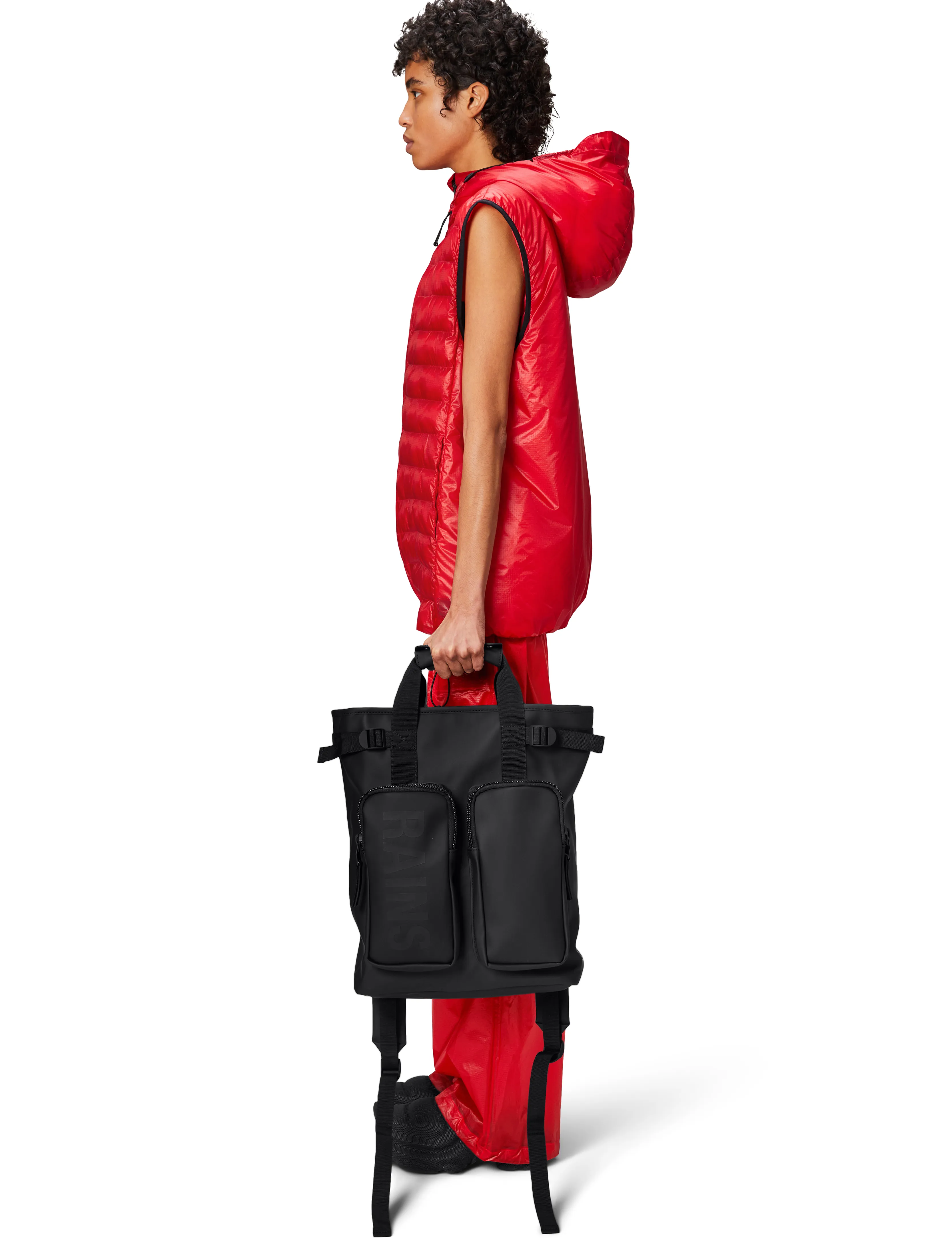 Rains - Texel Tote Backpack W3 - smarte rucksäcke - black - 5