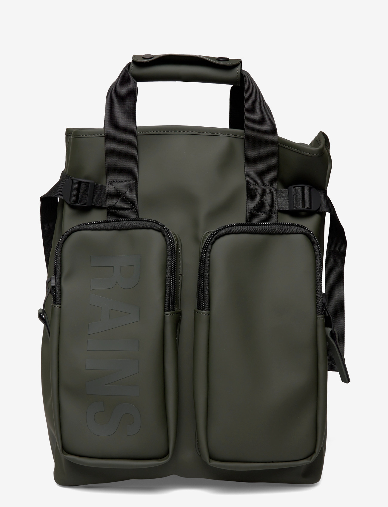Rains - Texel Tote Backpack W3 - smarte rucksäcke - green - 0