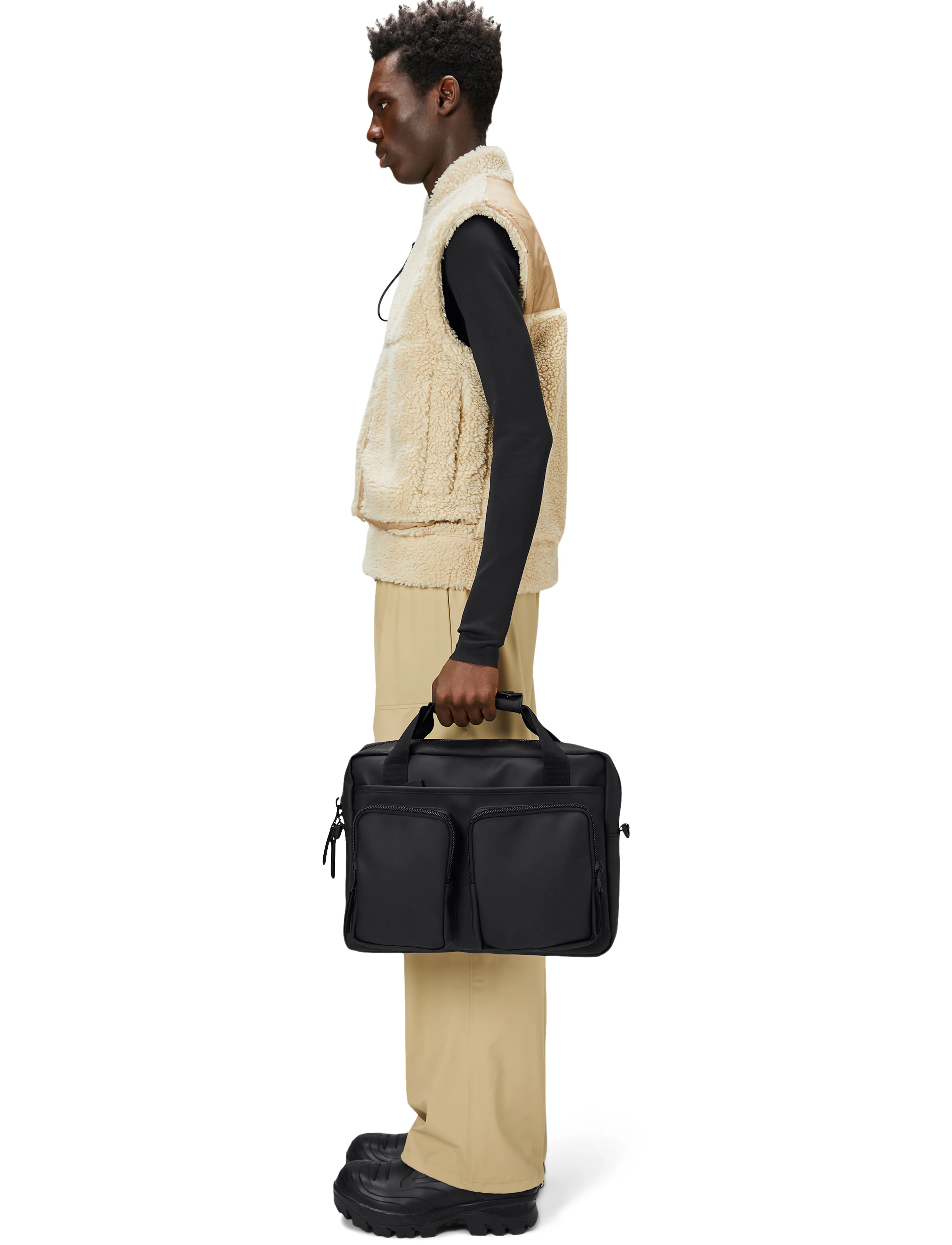 Rains Texel Tech Bag W3, Mænd, Computertaske, Sort, Str: ONE SIZE