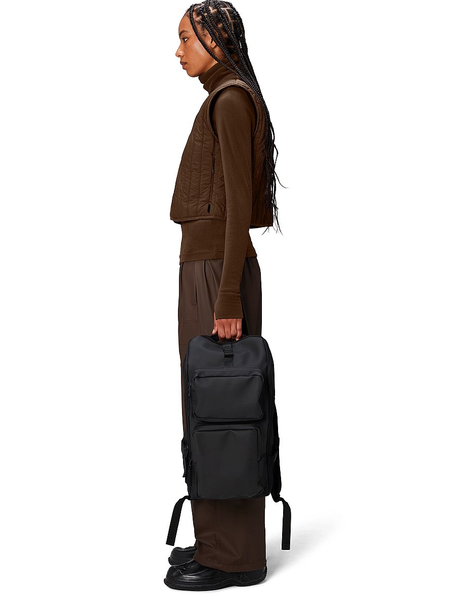 Rains - Trail Cargo Backpack W3 - affärsryggsäckar - black - 0