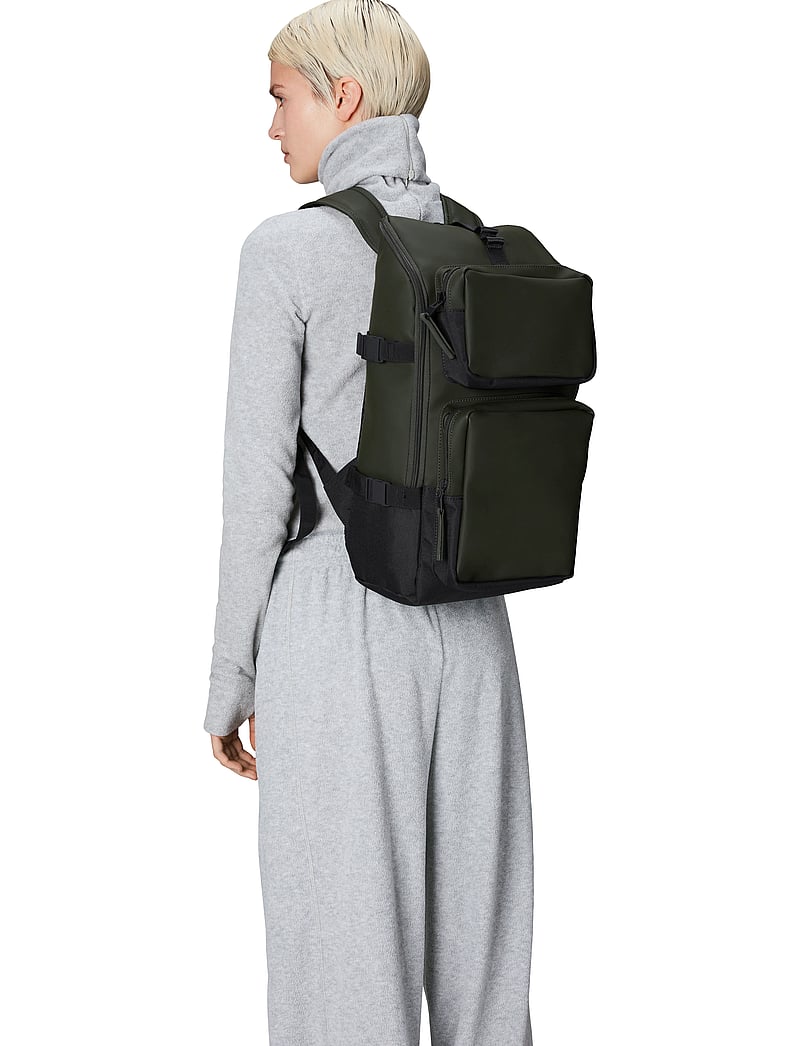 Rains - Trail Cargo Backpack W3 - vedenpitävät laukut - green - 0