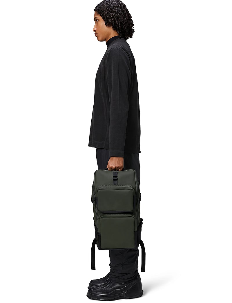 Rains - Trail Cargo Backpack W3 - vedenpitävät laukut - green - 5