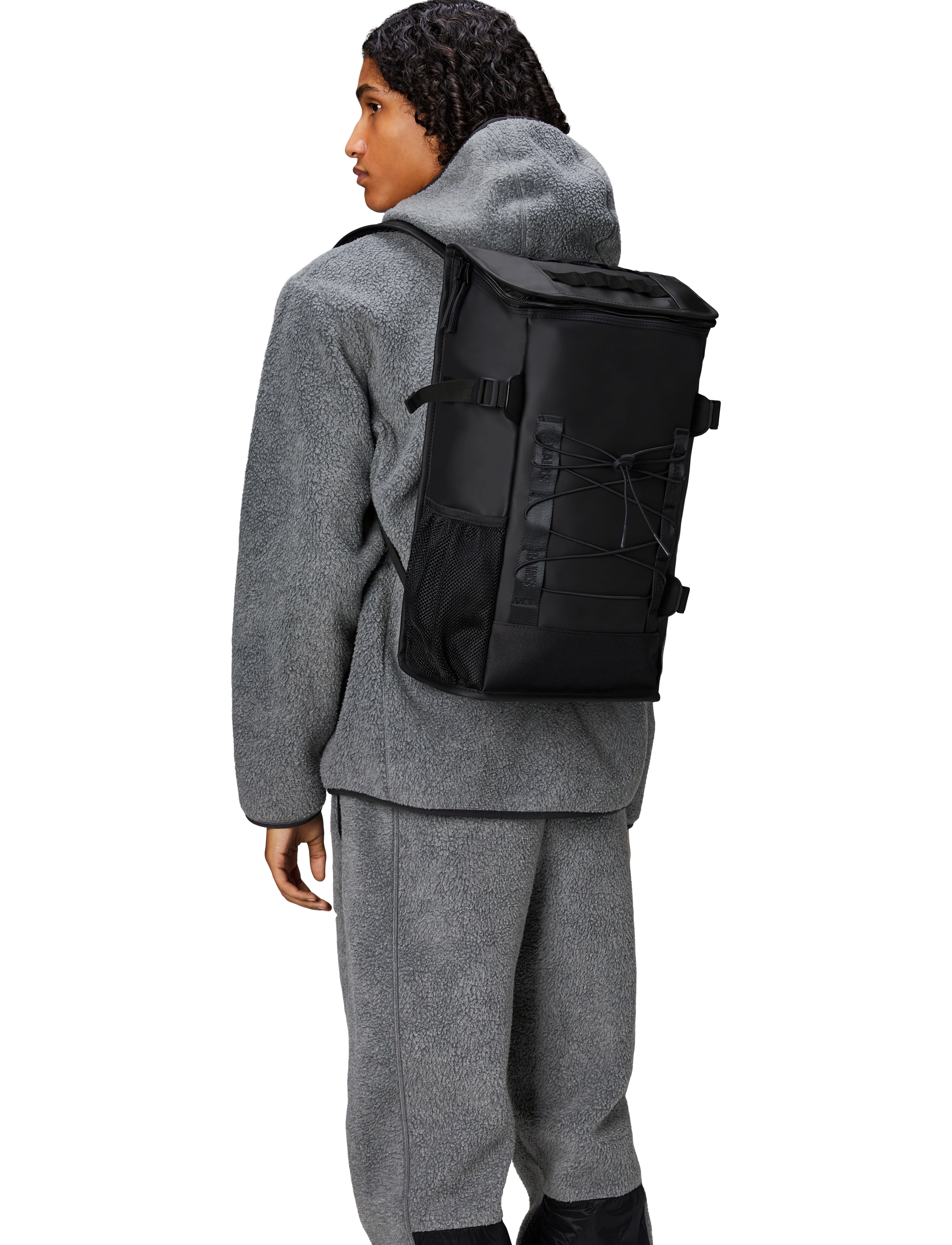 Rains Trail Mountaineer Bag W3 - Tyylikkäät reput - BLACK / black