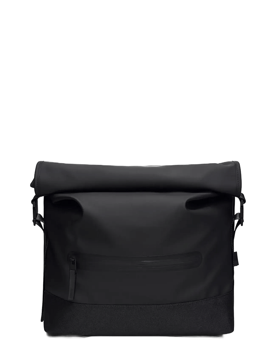 Rains - Trail Rolltop Messenger Bag W3 - wasserdichte taschen - black - 1