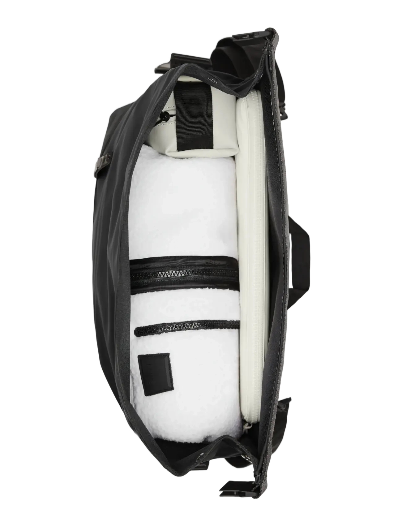 Rains - Trail Rolltop Messenger Bag W3 - waterproof bags - black - 4