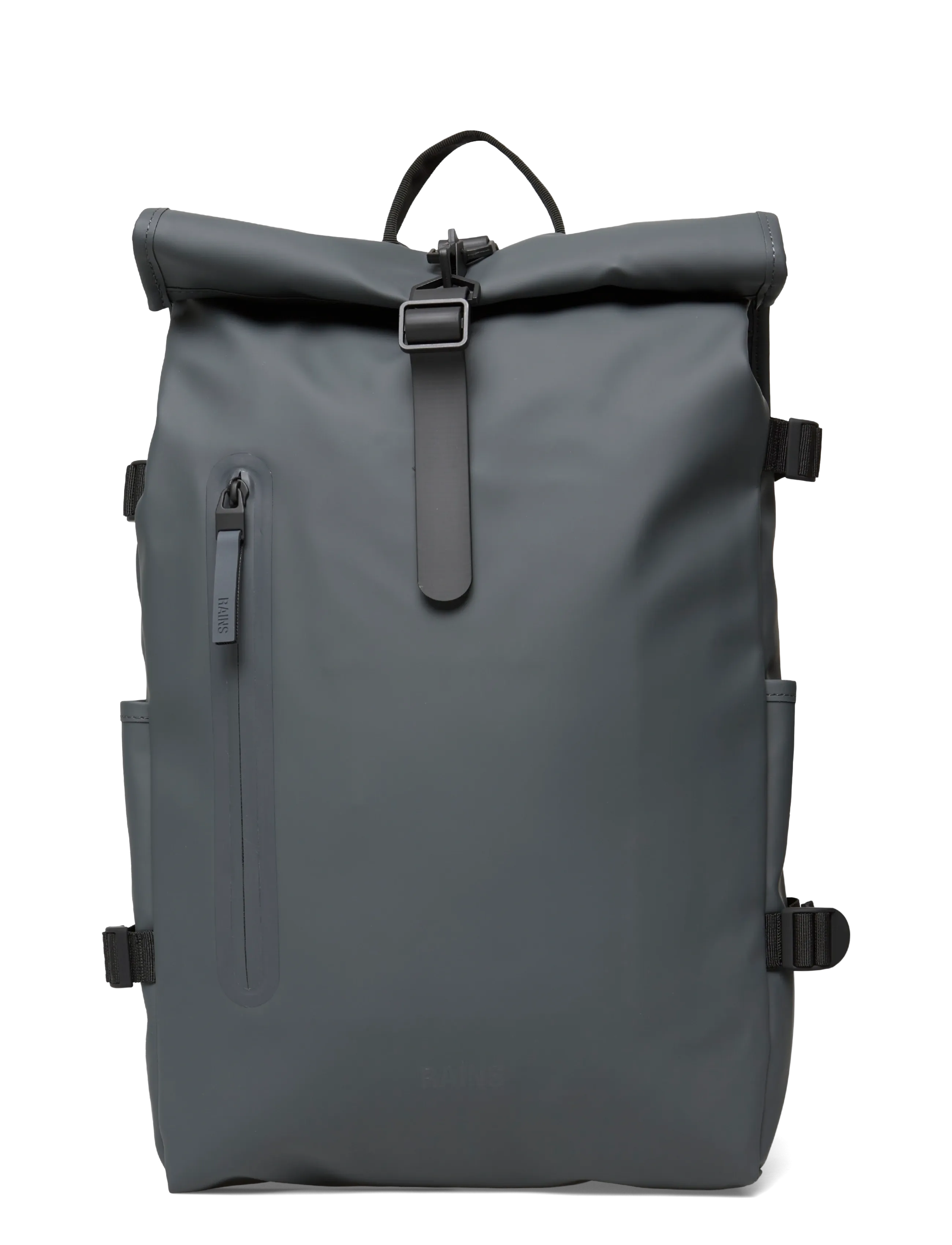 Rains Rolltop Rucksack Large W3 - Rygsække - DARK GREY / blue