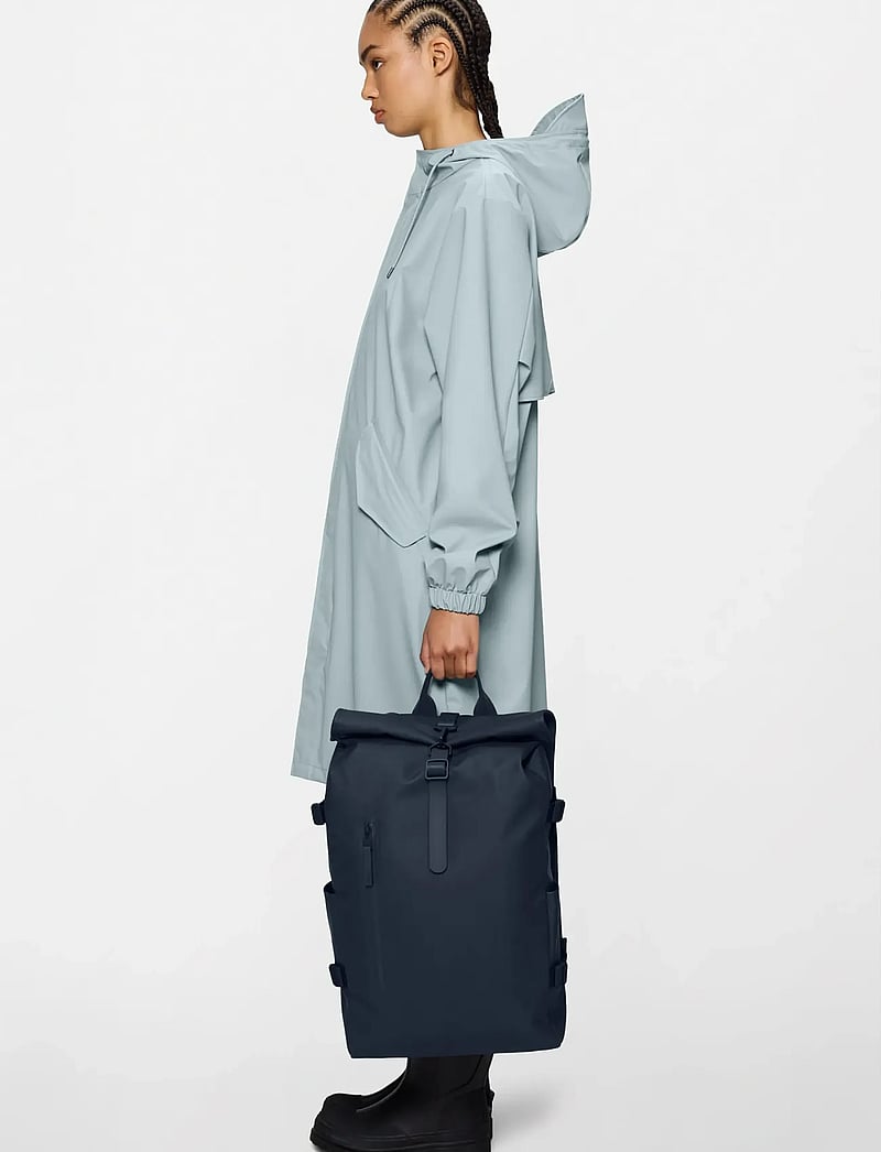 Rains - Rolltop Rucksack Large W3 - vedenpitävät laukut - navy - 5