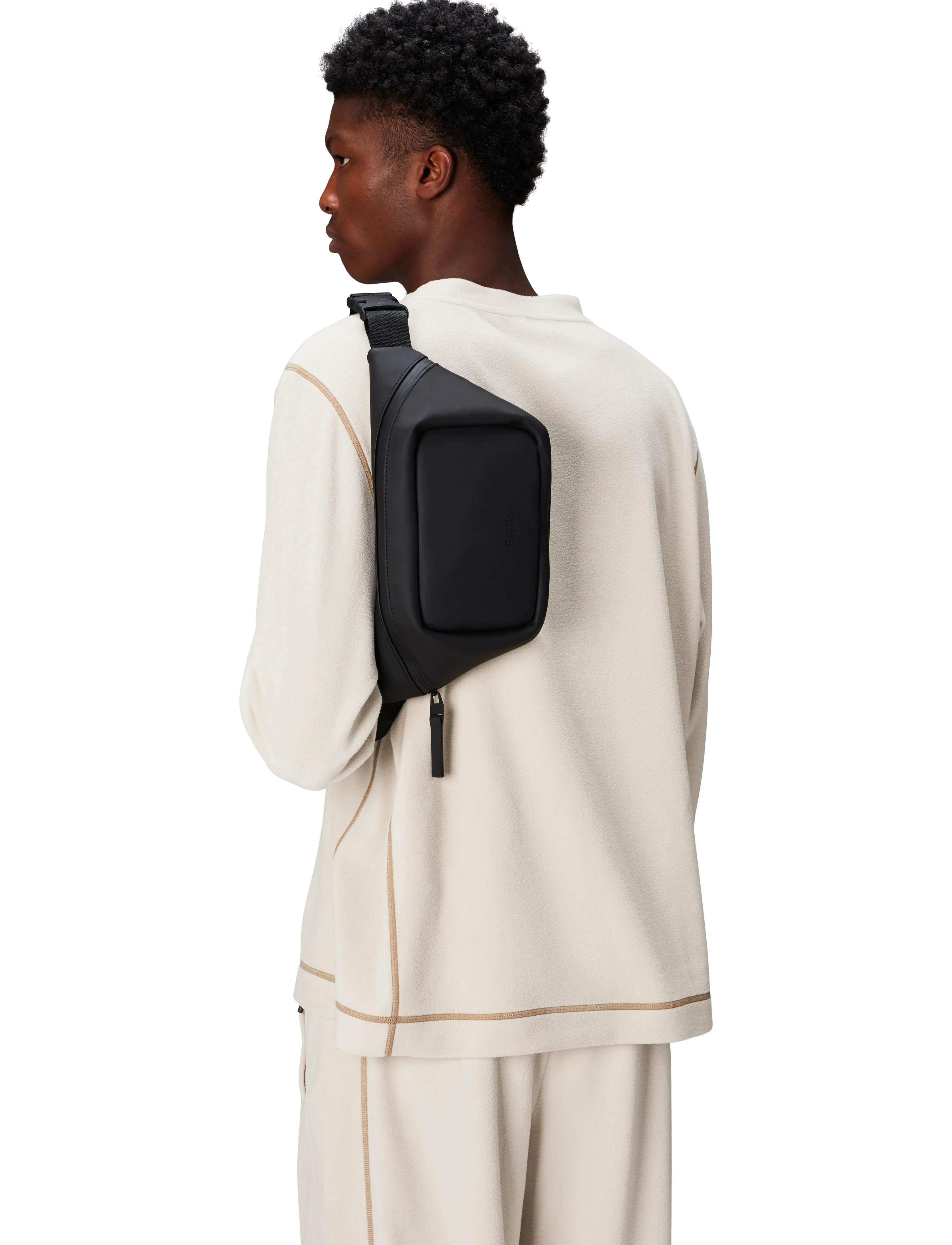 Rains - Bum Bag Mini W3 - vedenpitävät laukut - black - 0