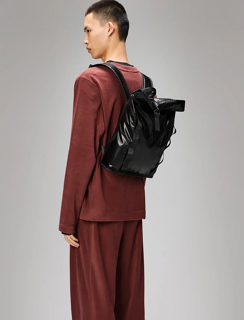 Rains - Sibu Rolltop Rucksack Mini W3 - rolltop-rygsække - black - 0