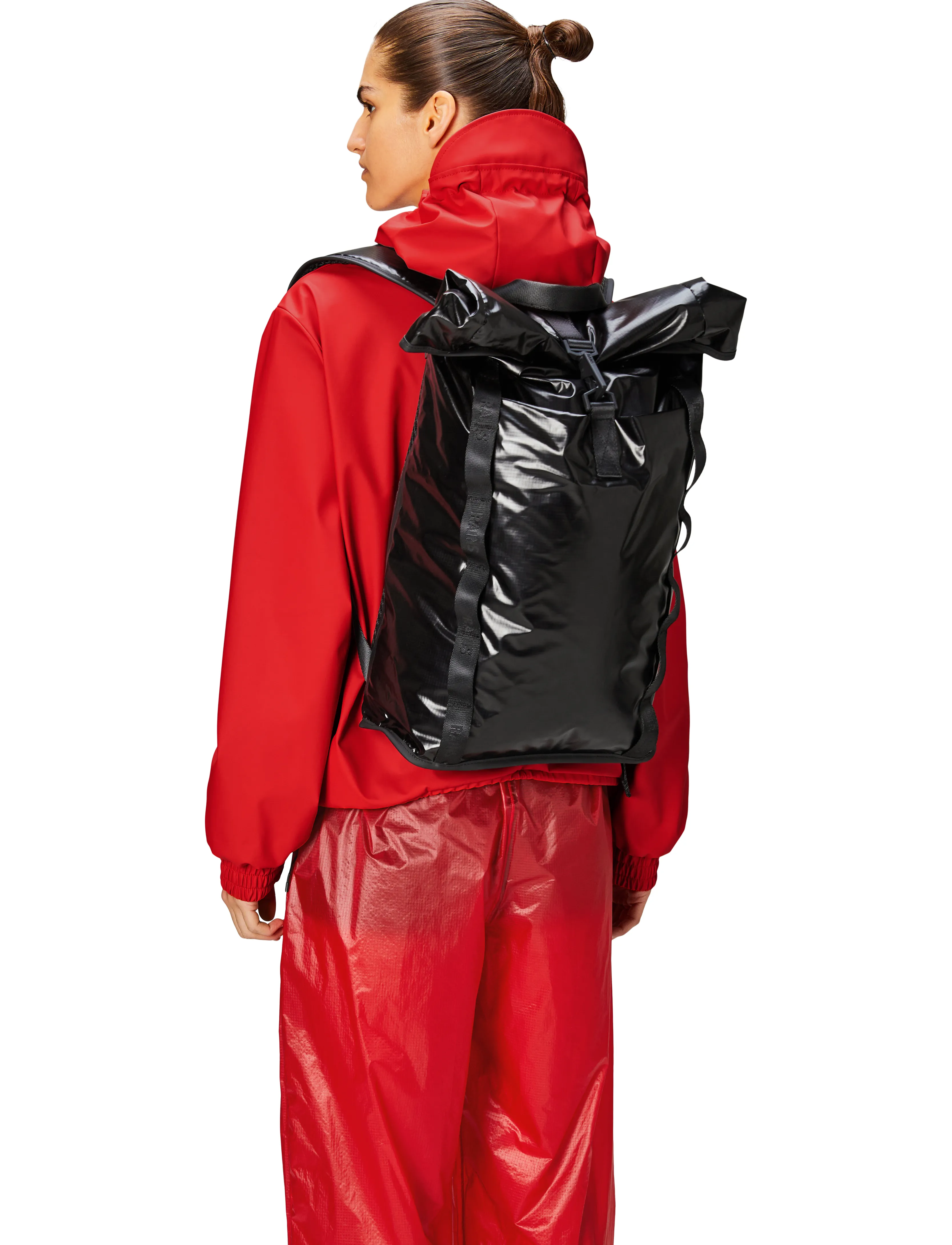 Rains - Sibu Rolltop Rucksack W3 - accessories - black - 5