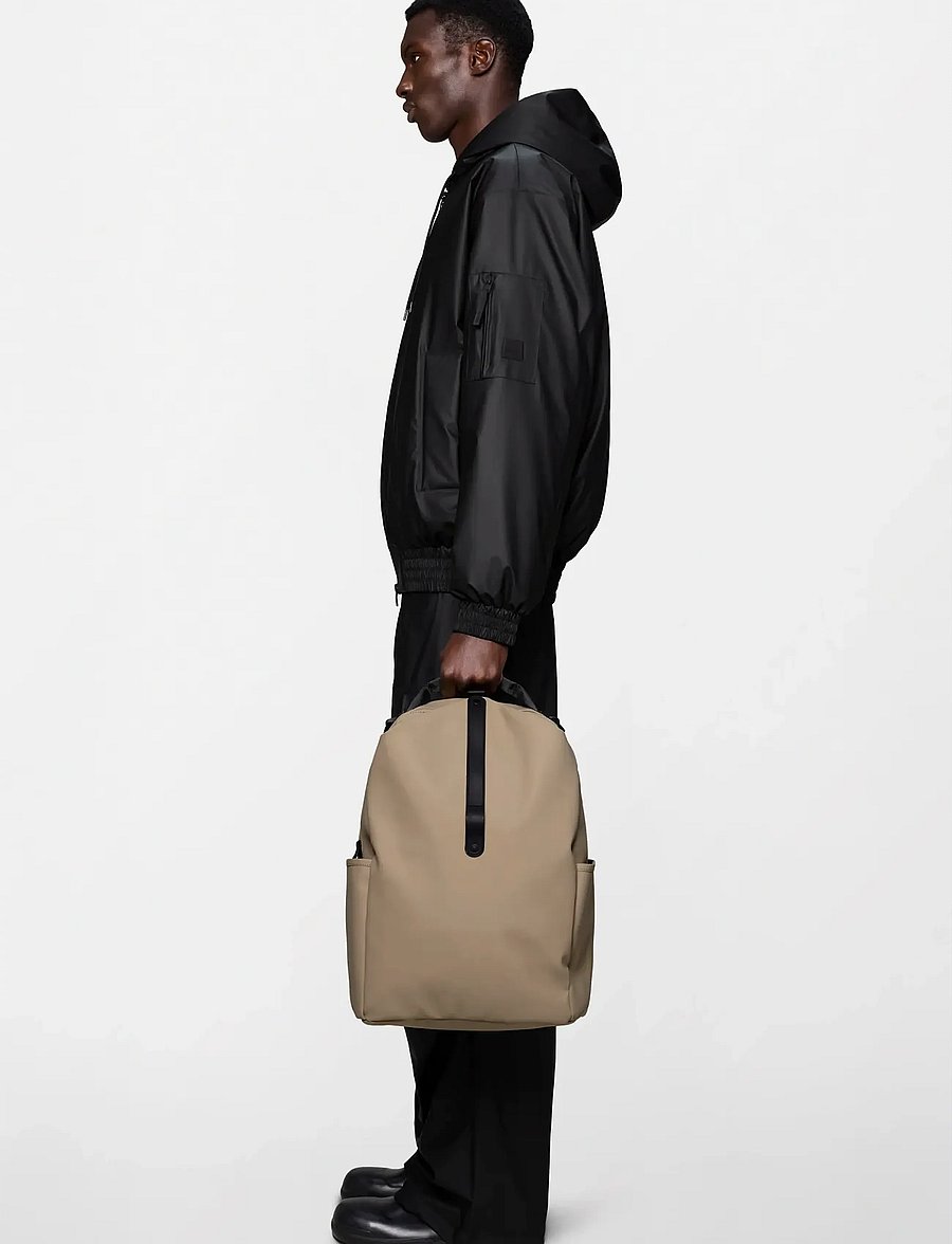 Rains - Clip Front Backpack W3 - veekindlad kotid - beige - 5