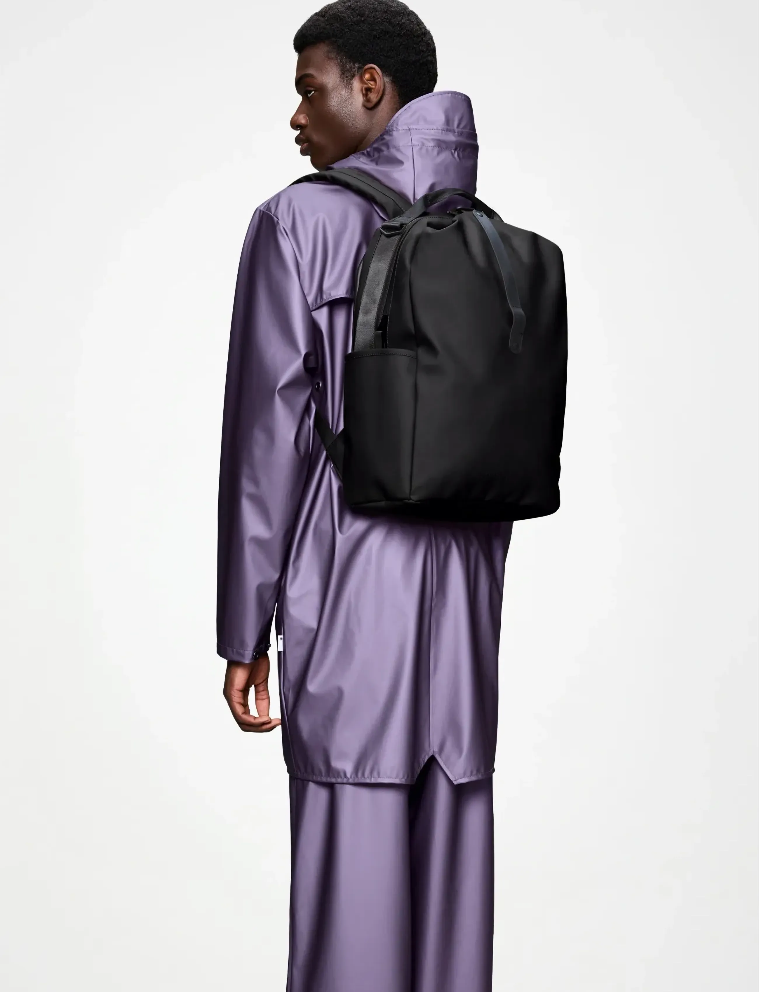 Rains Clip Front Backpack W3 - Inspiration - BLACK / black