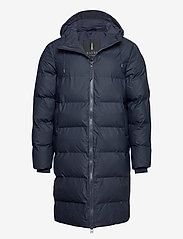 Rains - Long Puffer Jacket - wintermäntel - 02 blue - 0