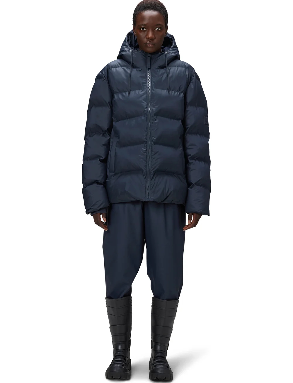 Rains - Alta Puffer Jacket W3T3 - forede jakker - navy - 3