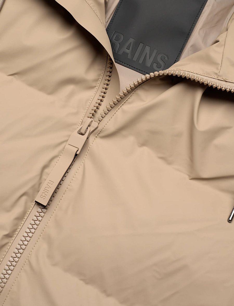 Rains - Alta Longer Puffer Jacket W3T4 - vinterjackor - beige - 2
