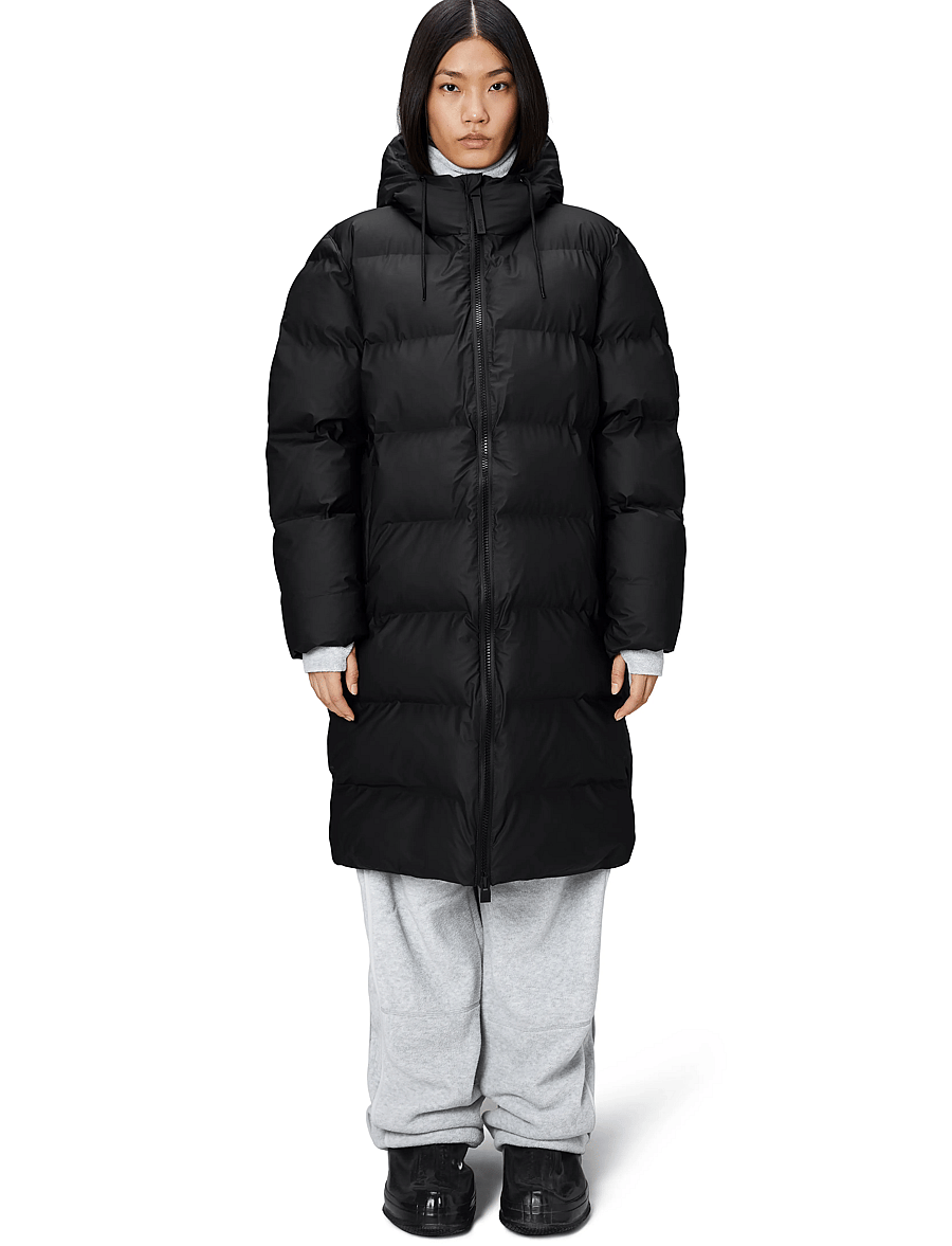 Rains - Alta Longer Puffer Jacket W3T4 - vinterjakker - black - 3