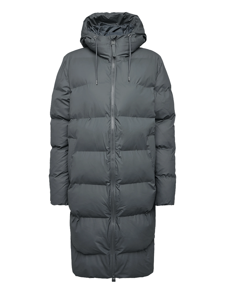 Rains - Alta Longer Puffer Jacket W3T4 - talvejoped - dark grey - 0