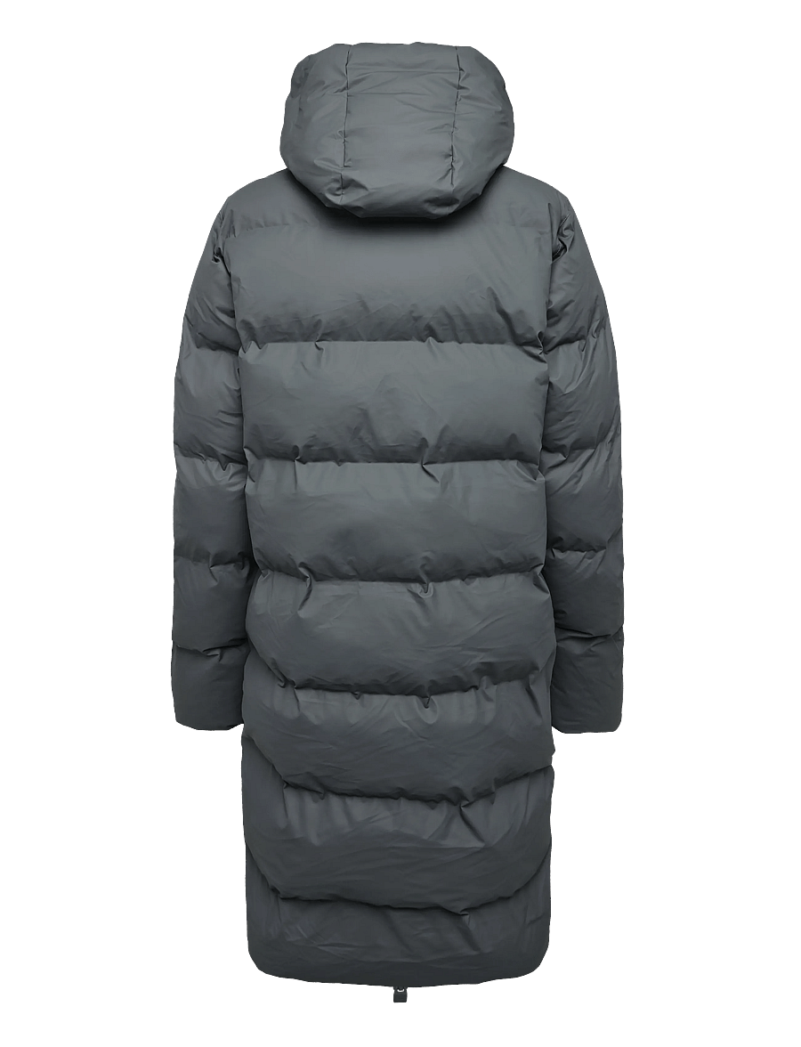 Rains - Alta Longer Puffer Jacket W3T4 - talvejoped - dark grey - 1