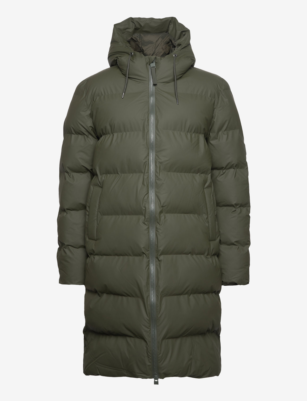 Rains - Alta Longer Puffer Jacket W3T4 - winter jackets - green - 1