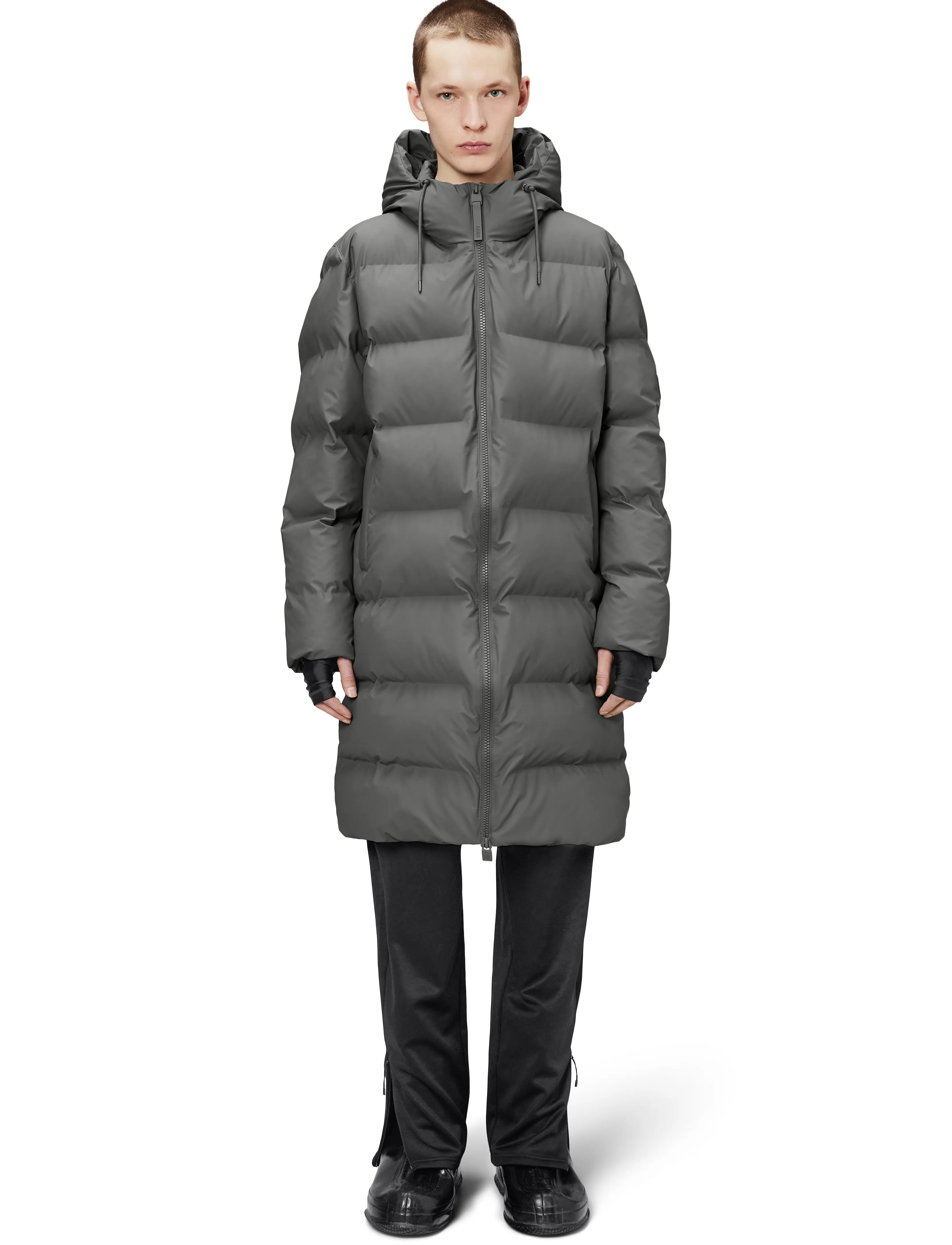 Rains Alta Longer Puffer Jacket W3T4 - Mäntel - GREY / grey