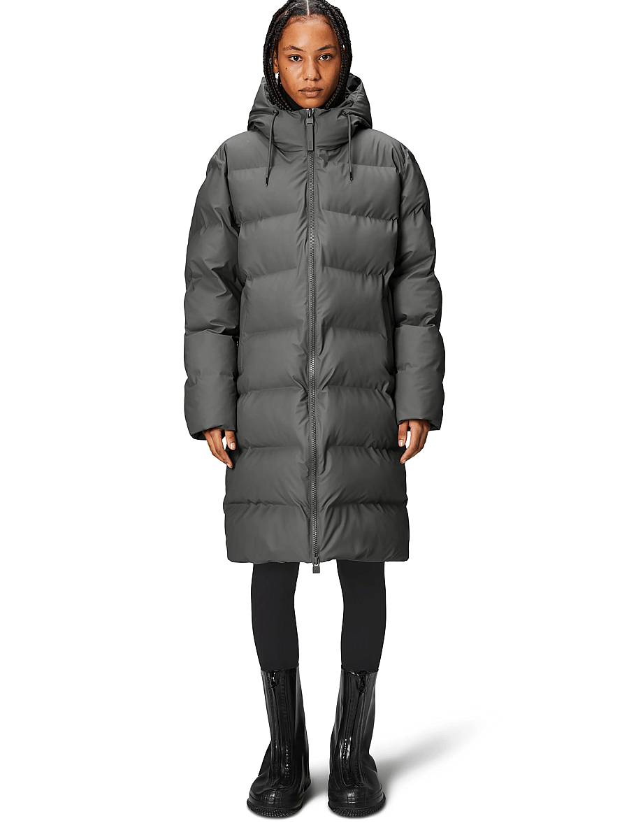 Rains - Alta Longer Puffer Jacket W3T4 - vinterjakker - grey - 3
