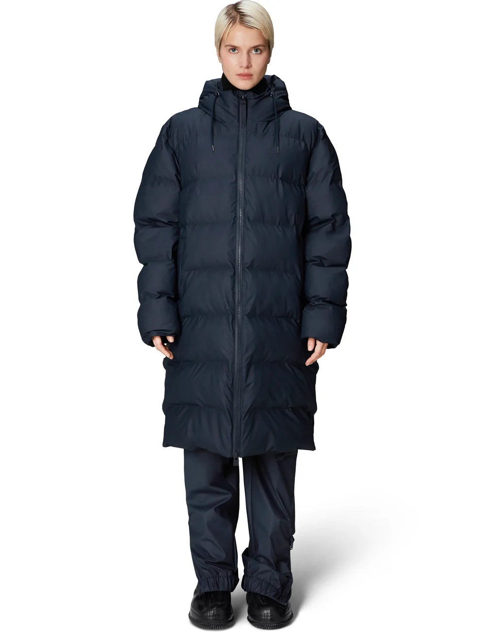 Rains - Alta Longer Puffer Jacket W3T4 - fodrade jackor - navy - 3