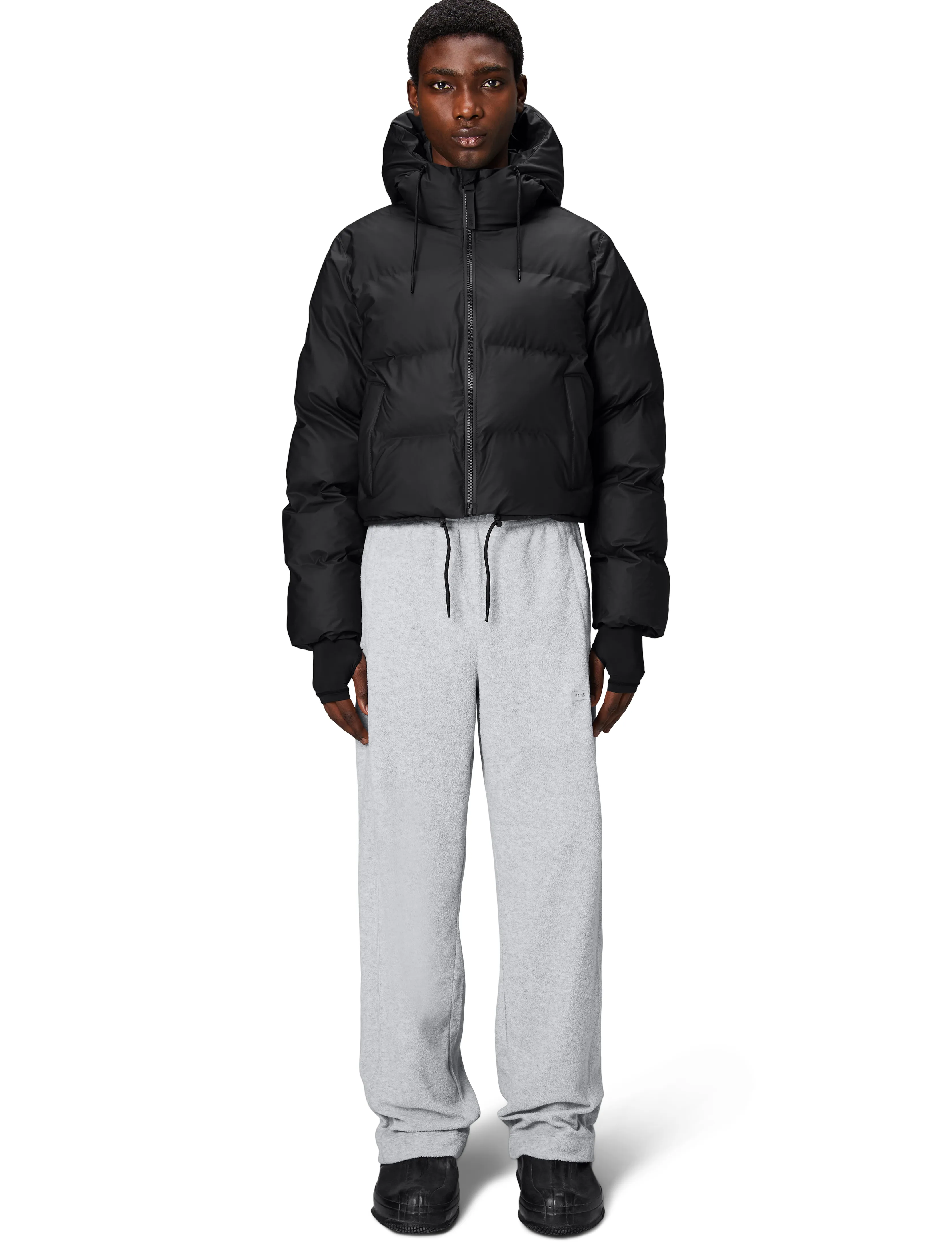 Rains Alta Short Puffer Jacket W3T3, XS, Jackets, Schwarz - Padded Jacket, Frauen