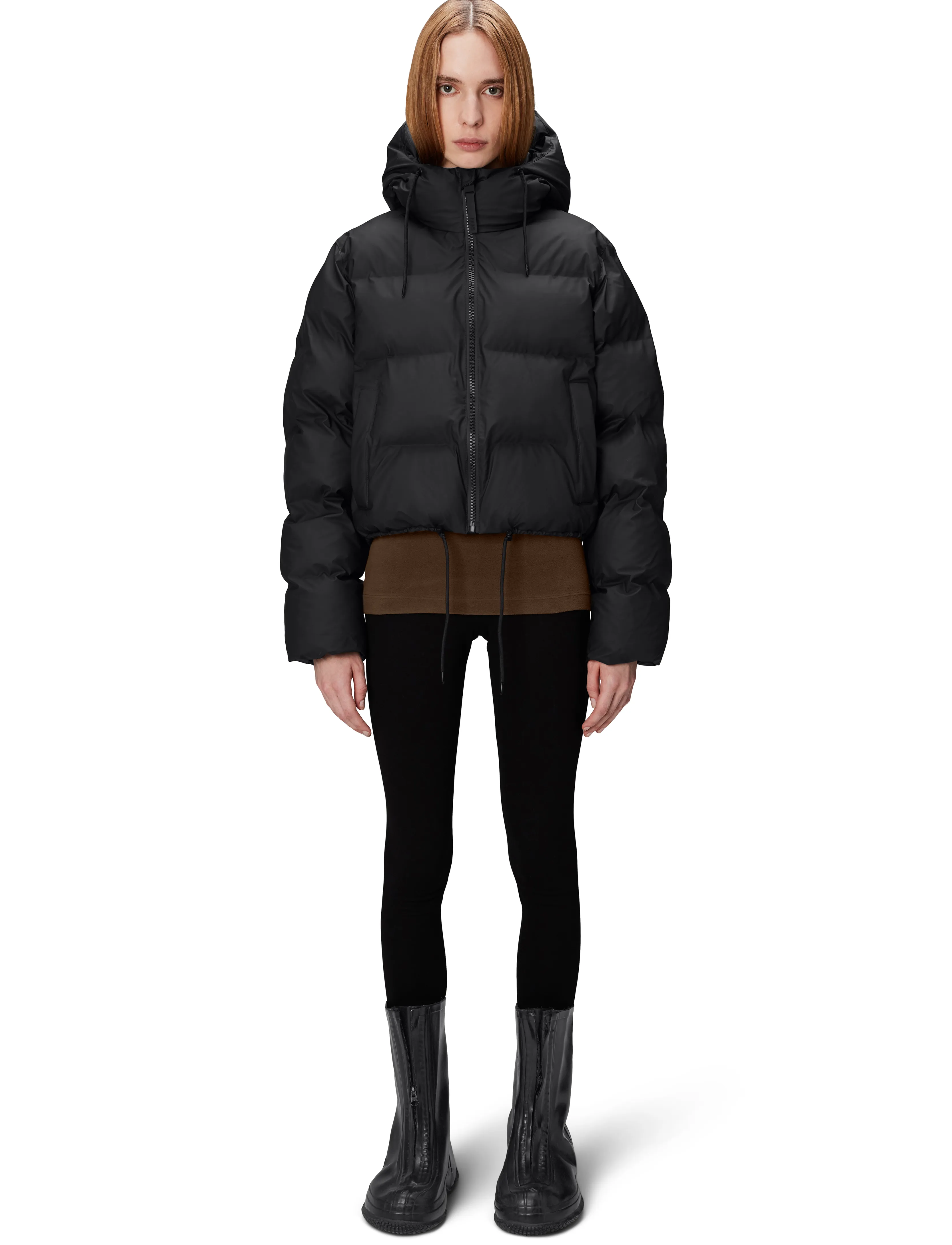 Rains - Alta Short Puffer Jacket W3T3 - talvitakit - black - 2