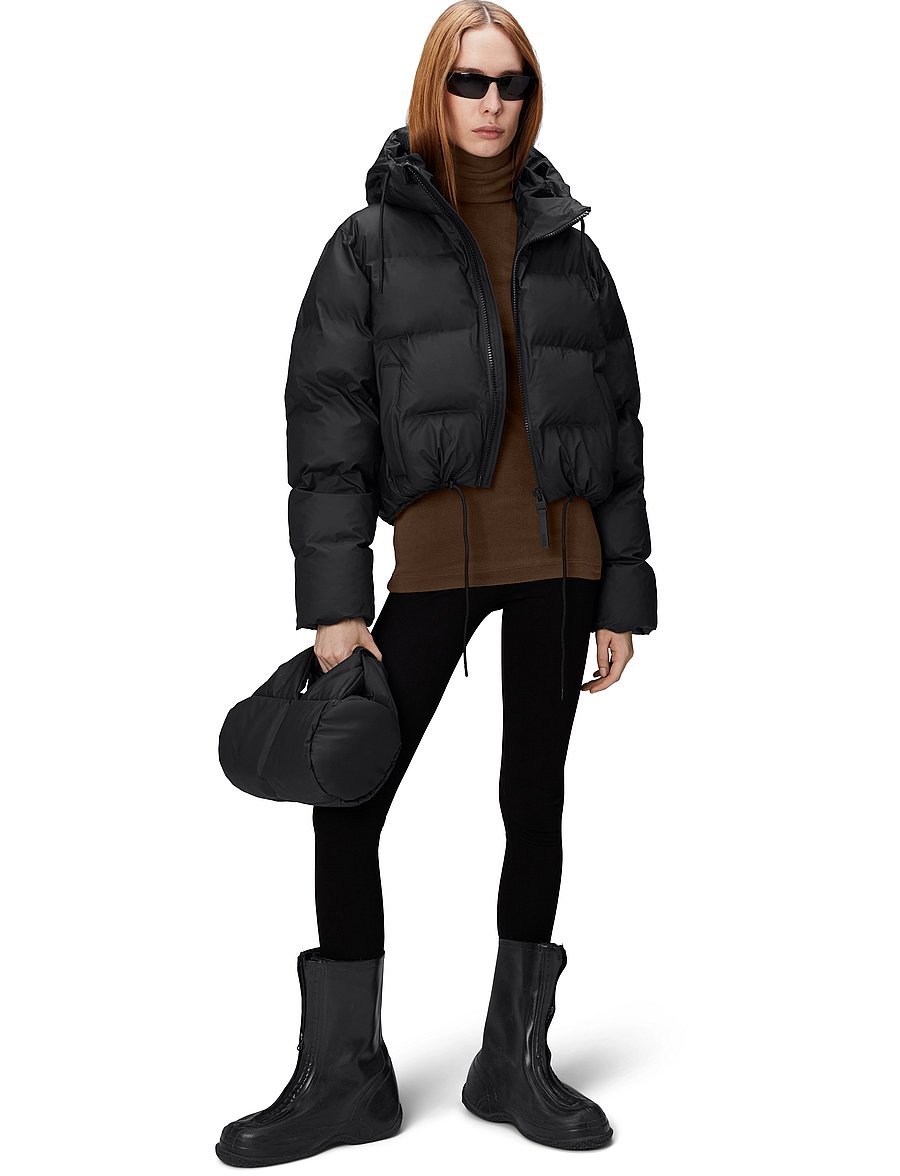 Rains - Alta Short Puffer Jacket W3T3 - talvitakit - black - 3